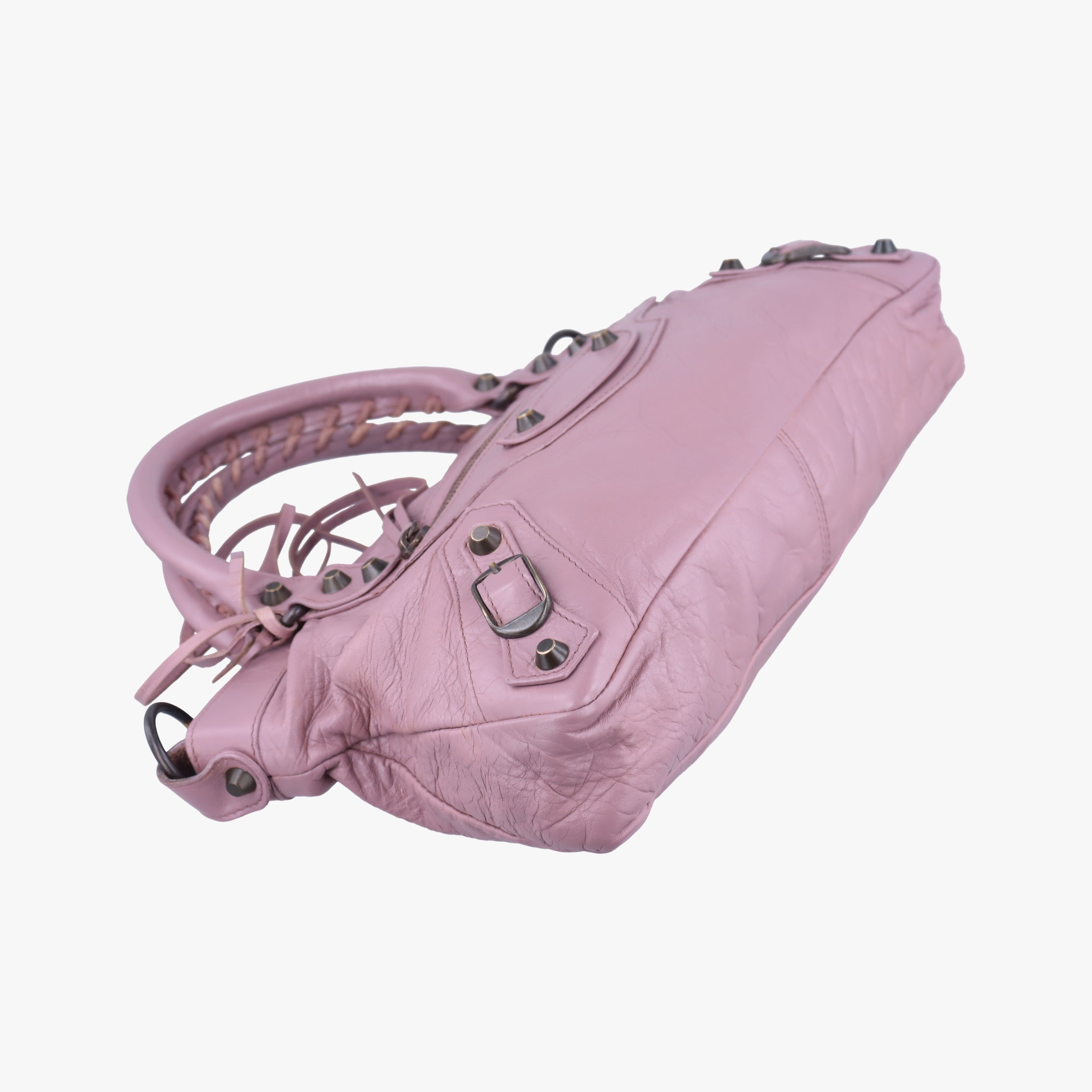 Pre-owned Balenciaga Giant City Purple lambskin  shoulderbag | stylenewstar