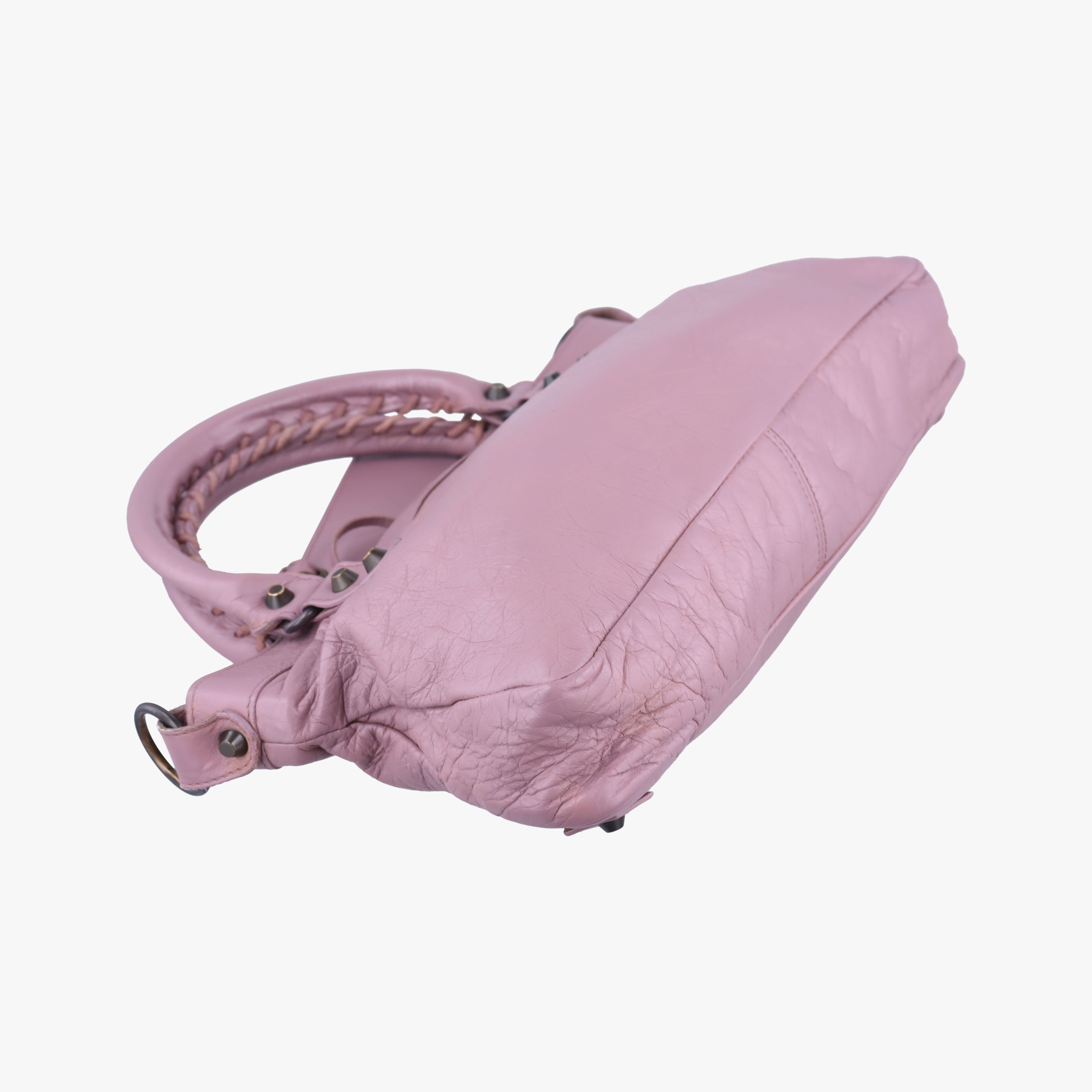 Pre-owned Balenciaga Giant City Purple lambskin  shoulderbag | stylenewstar