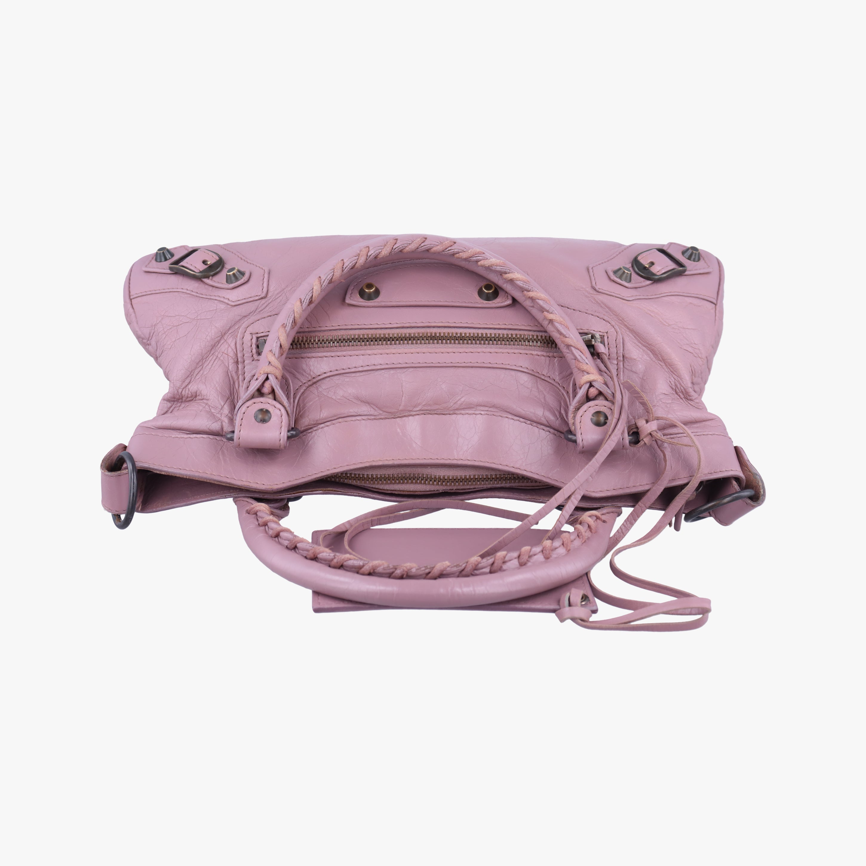 Pre-owned Balenciaga Giant City Purple lambskin  shoulderbag | stylenewstar