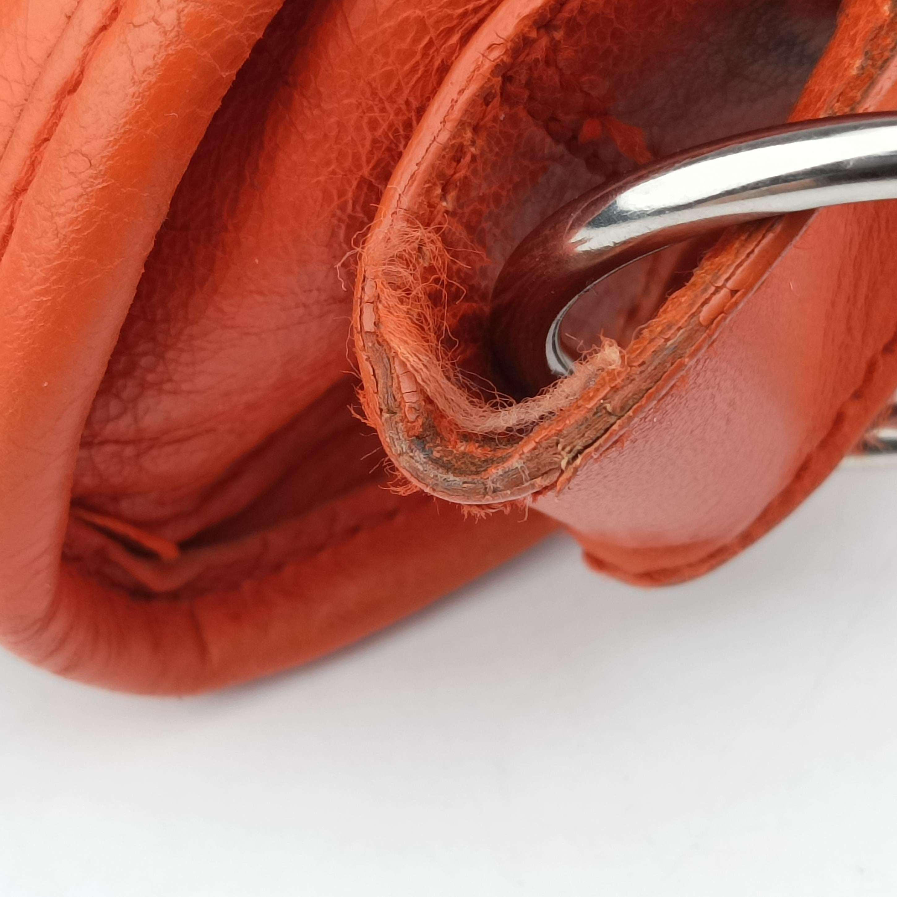 Pre-owned Balenciaga Giant City Orange lambskin  shoulderbag | stylenewstar
