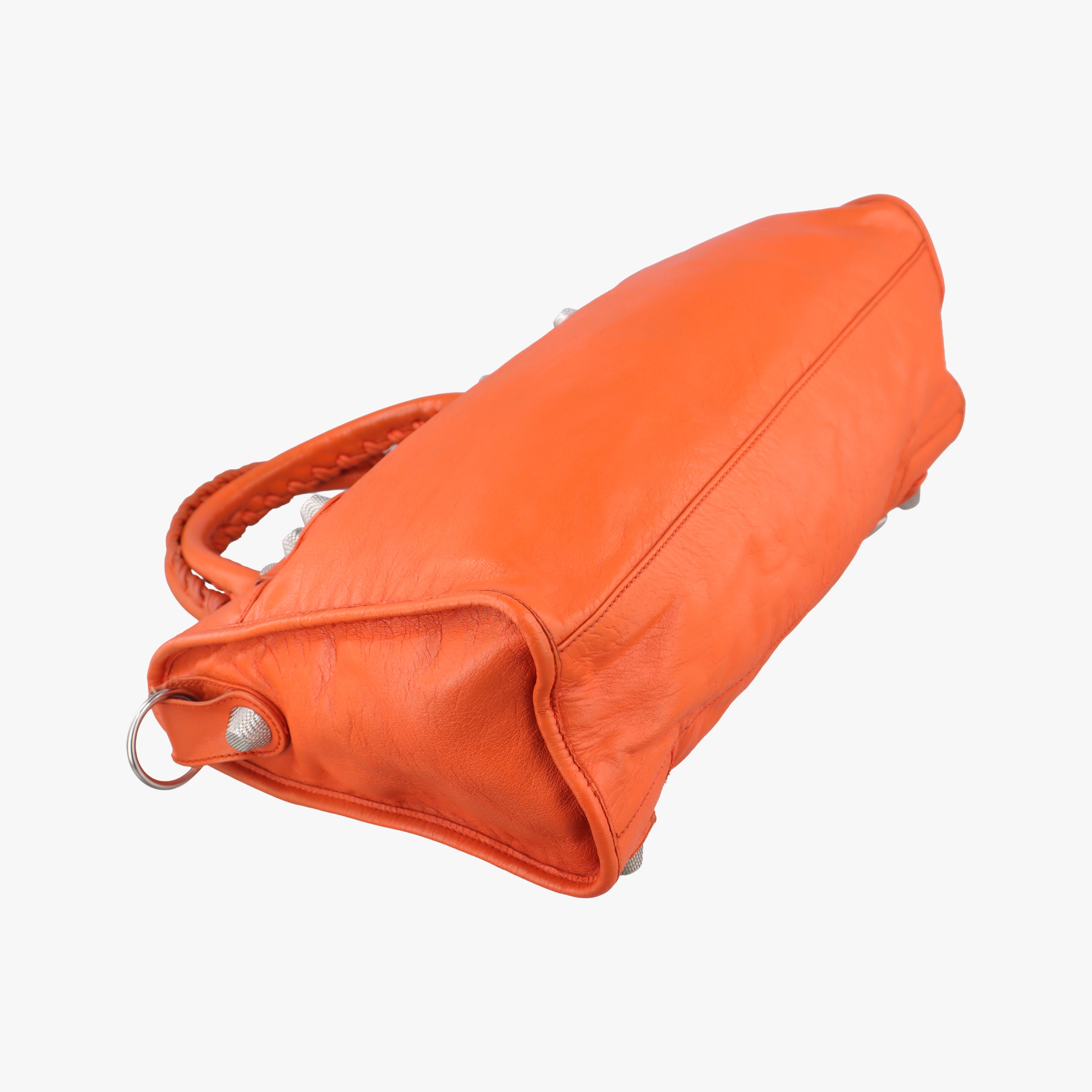 Pre-owned Balenciaga Giant City Orange lambskin  shoulderbag | stylenewstar