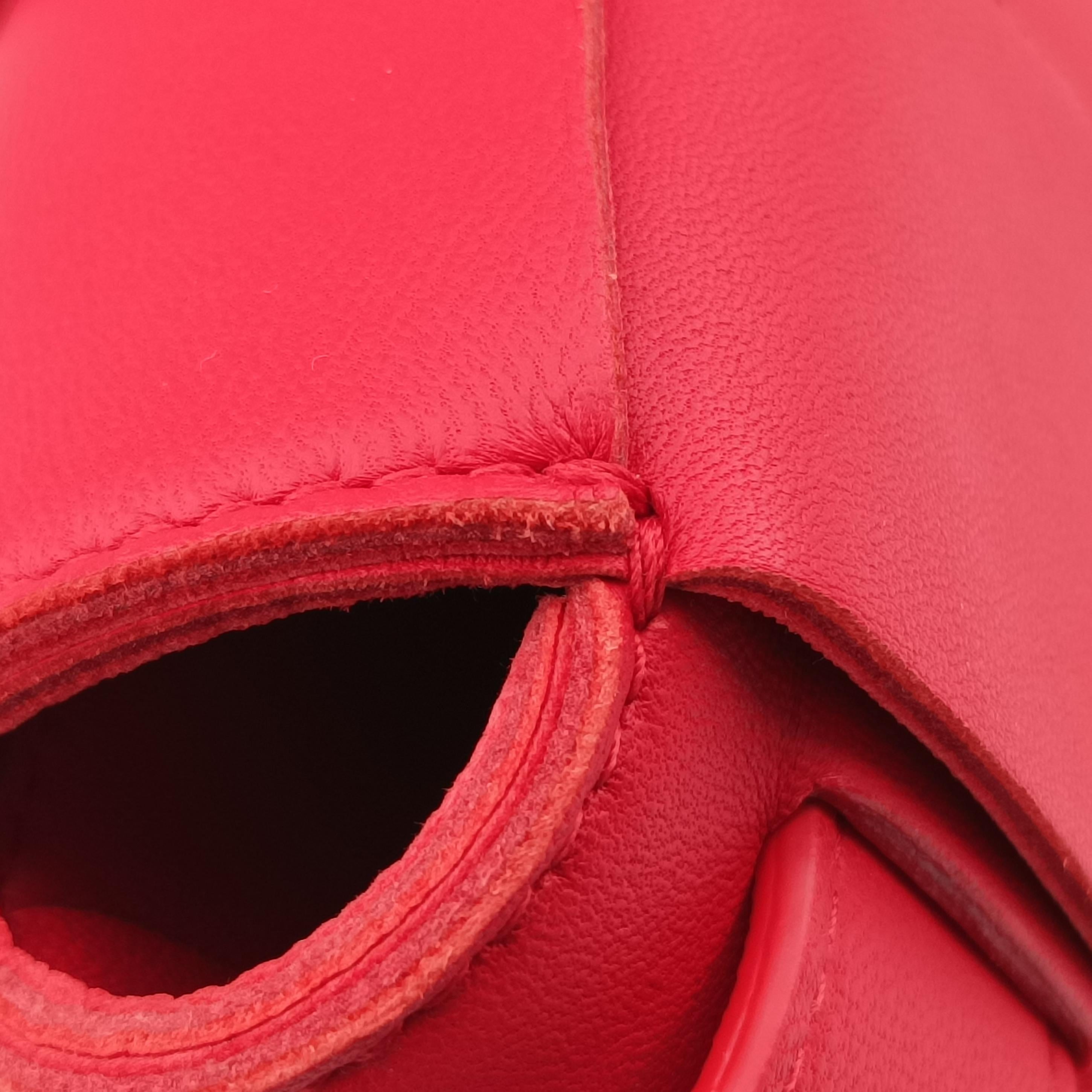 Pre-owned Bottega Veneta CASSETTE Red lambskin  bum bag/waist bag | stylenewstar