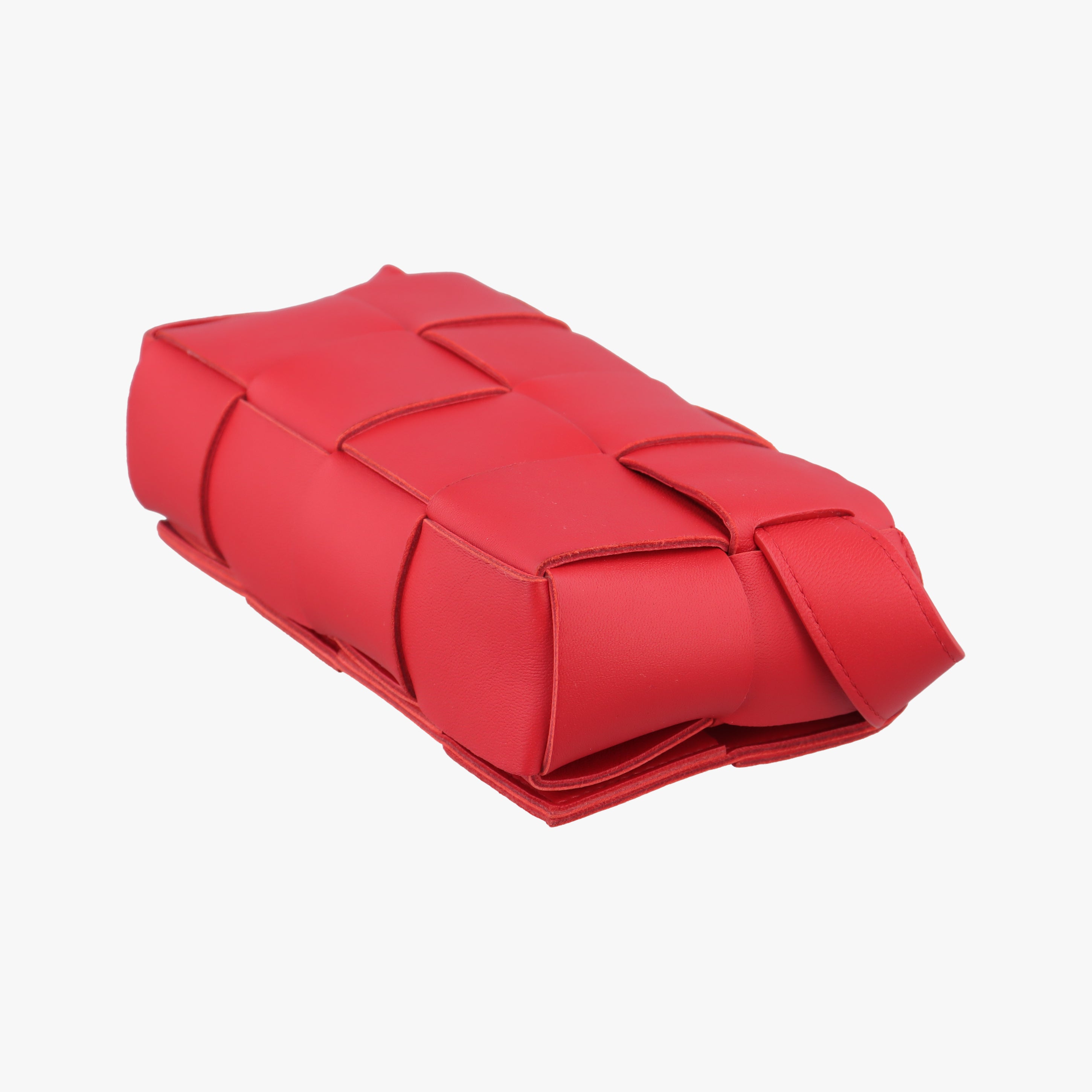 Pre-owned Bottega Veneta CASSETTE Red lambskin  bum bag/waist bag | stylenewstar