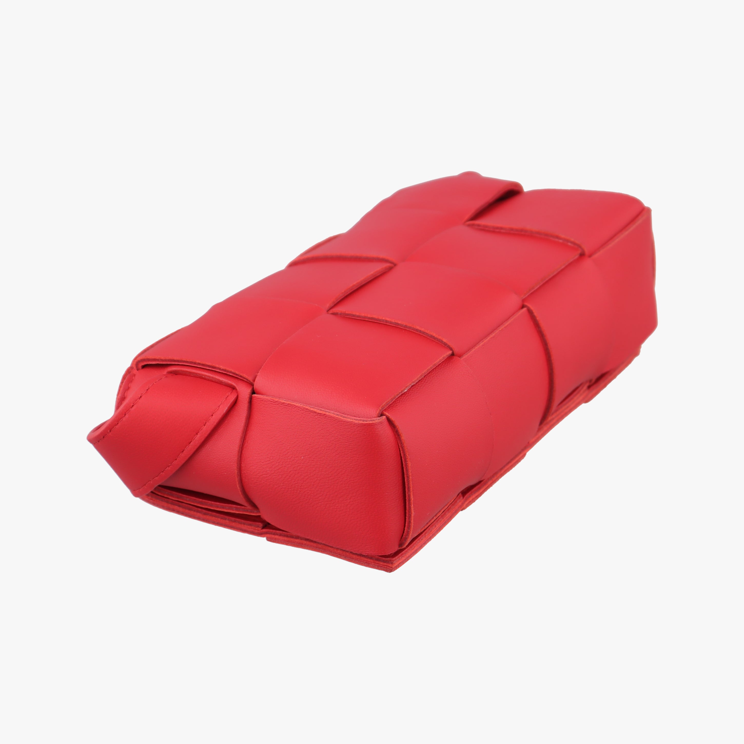 Pre-owned Bottega Veneta CASSETTE Red lambskin  bum bag/waist bag | stylenewstar