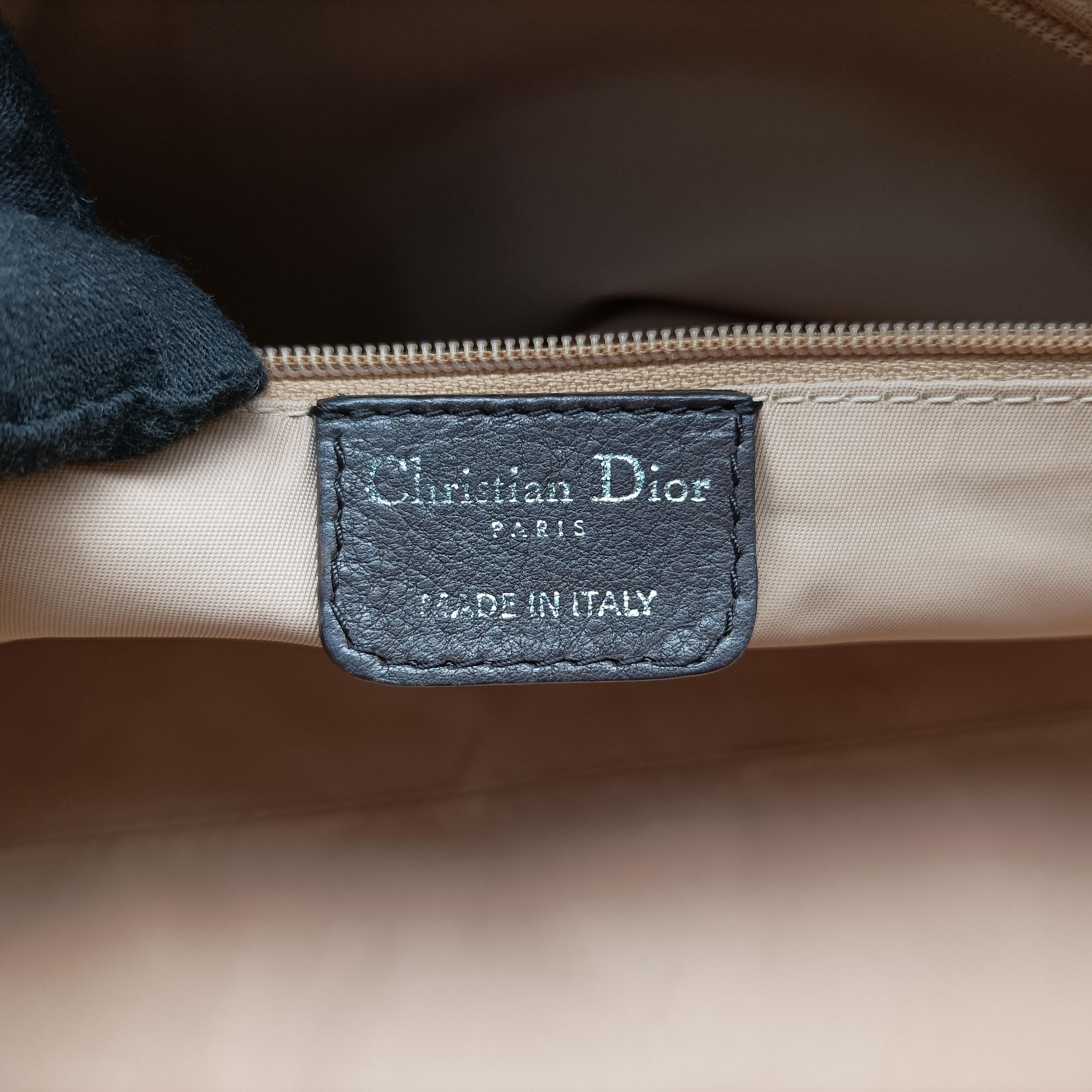 Vintage Christian Dior Street Chic Trotter Brown×beige Jacquard×leather  handbag | stylenewstar