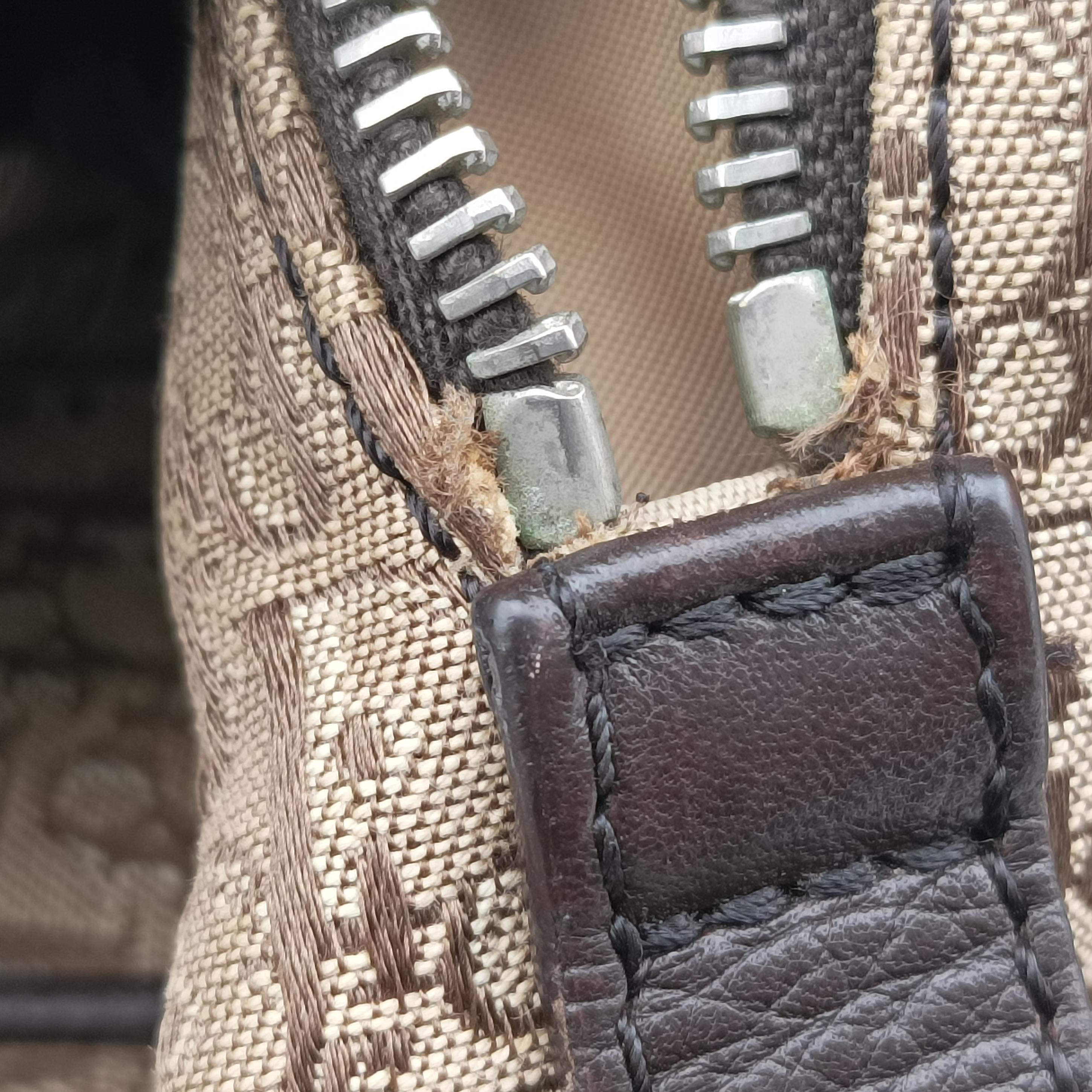 Vintage Christian Dior Street Chic Trotter Brown×beige Jacquard×leather  handbag | stylenewstar
