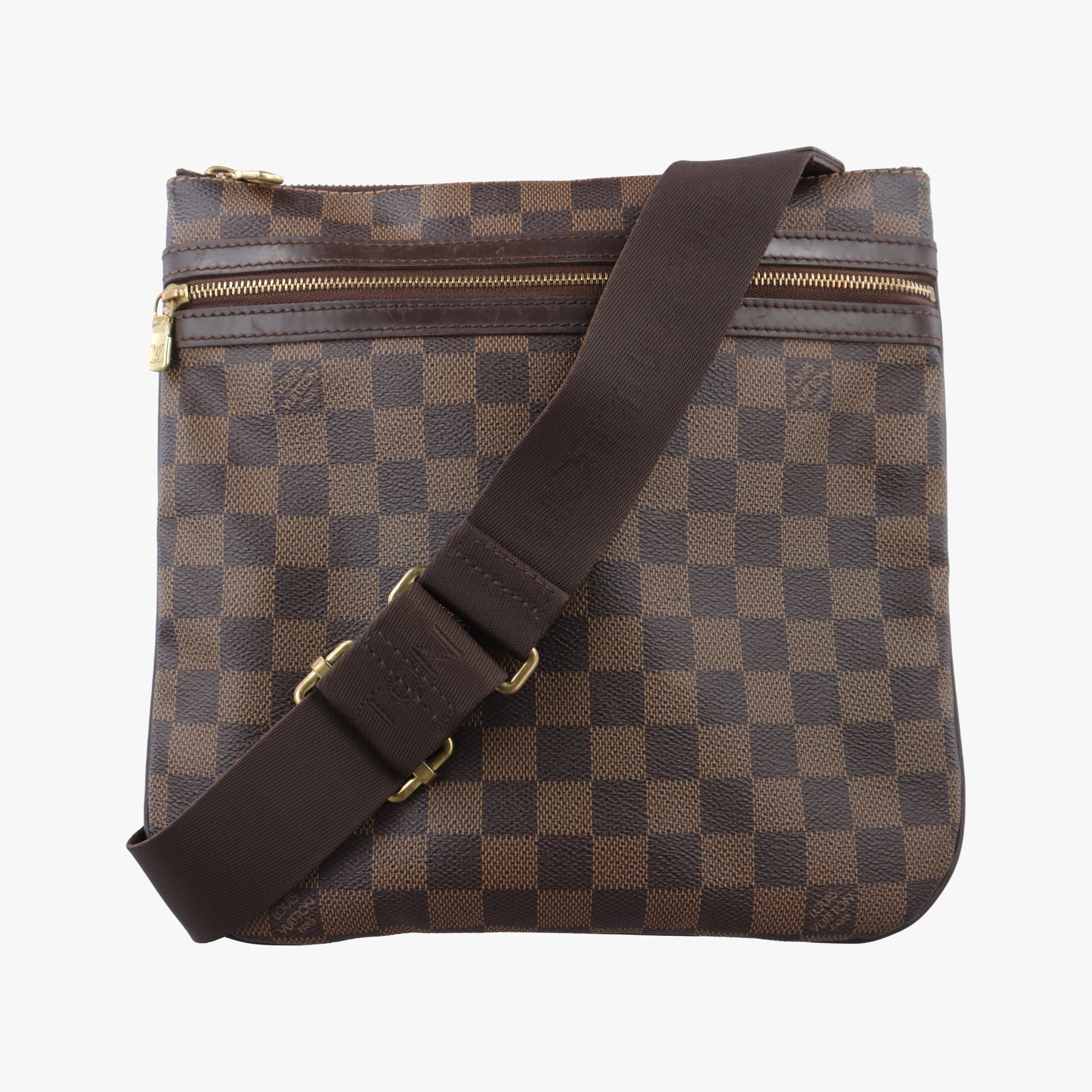 Pre-owned Louis Vuitton Pochette BOSPHORE EBENE Damier Canvas N51111 shoulderbag | stylenewstar