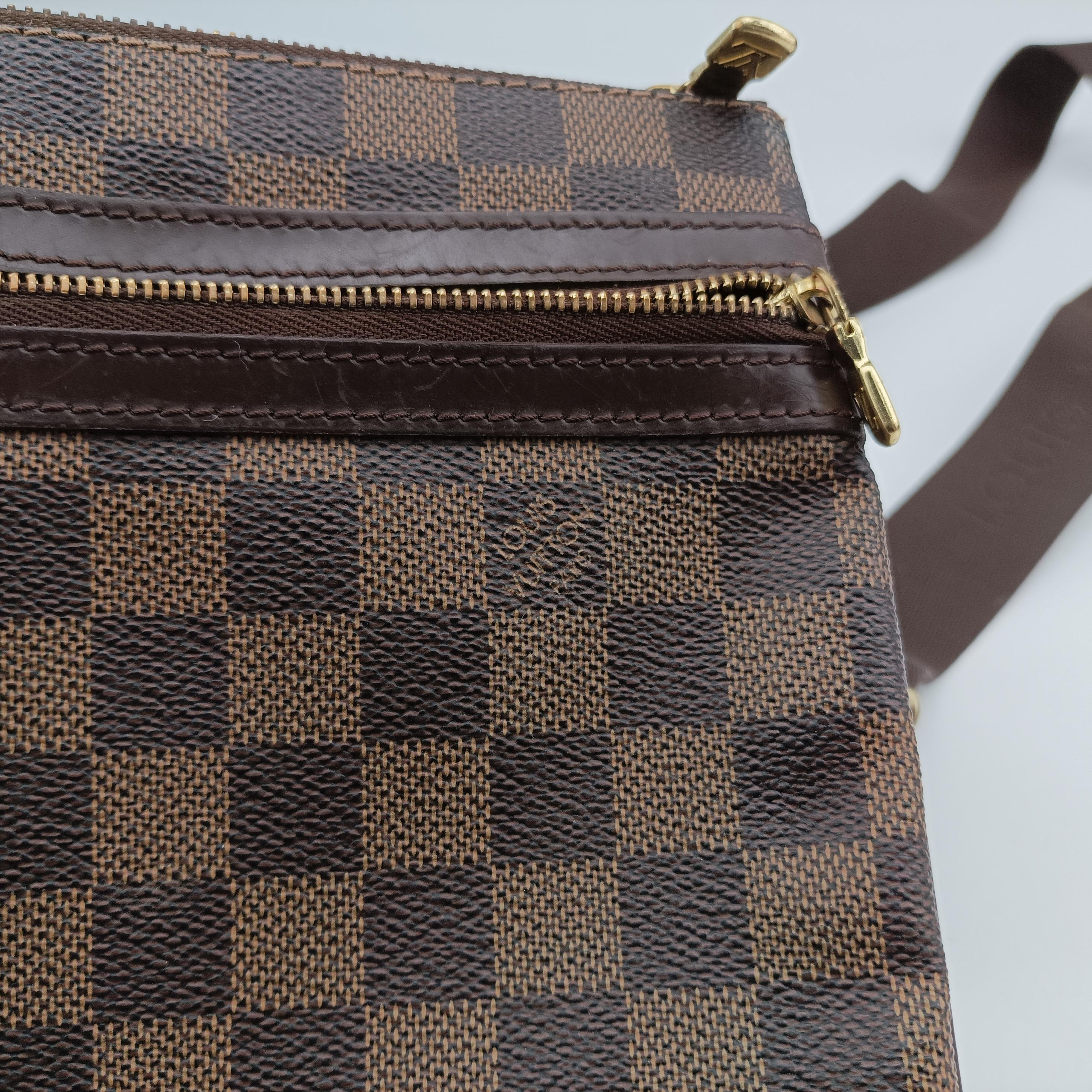 Pre-owned Louis Vuitton Pochette BOSPHORE EBENE Damier Canvas N51111 shoulderbag | stylenewstar