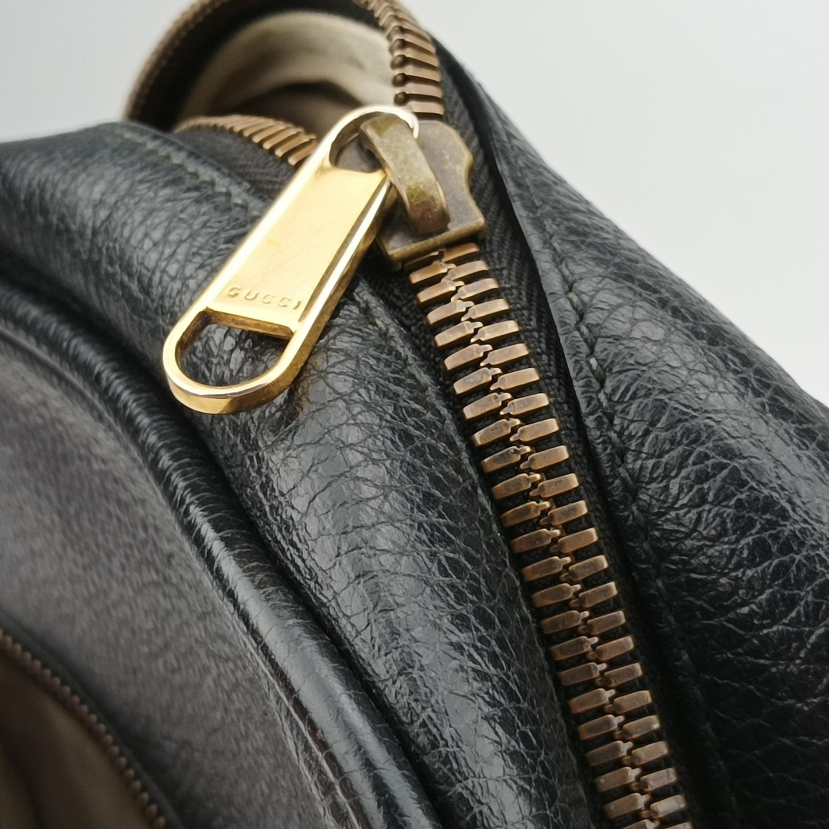 Vintage Gucci Gucci print Black Leather 574803 shoulderbag | stylenewstar