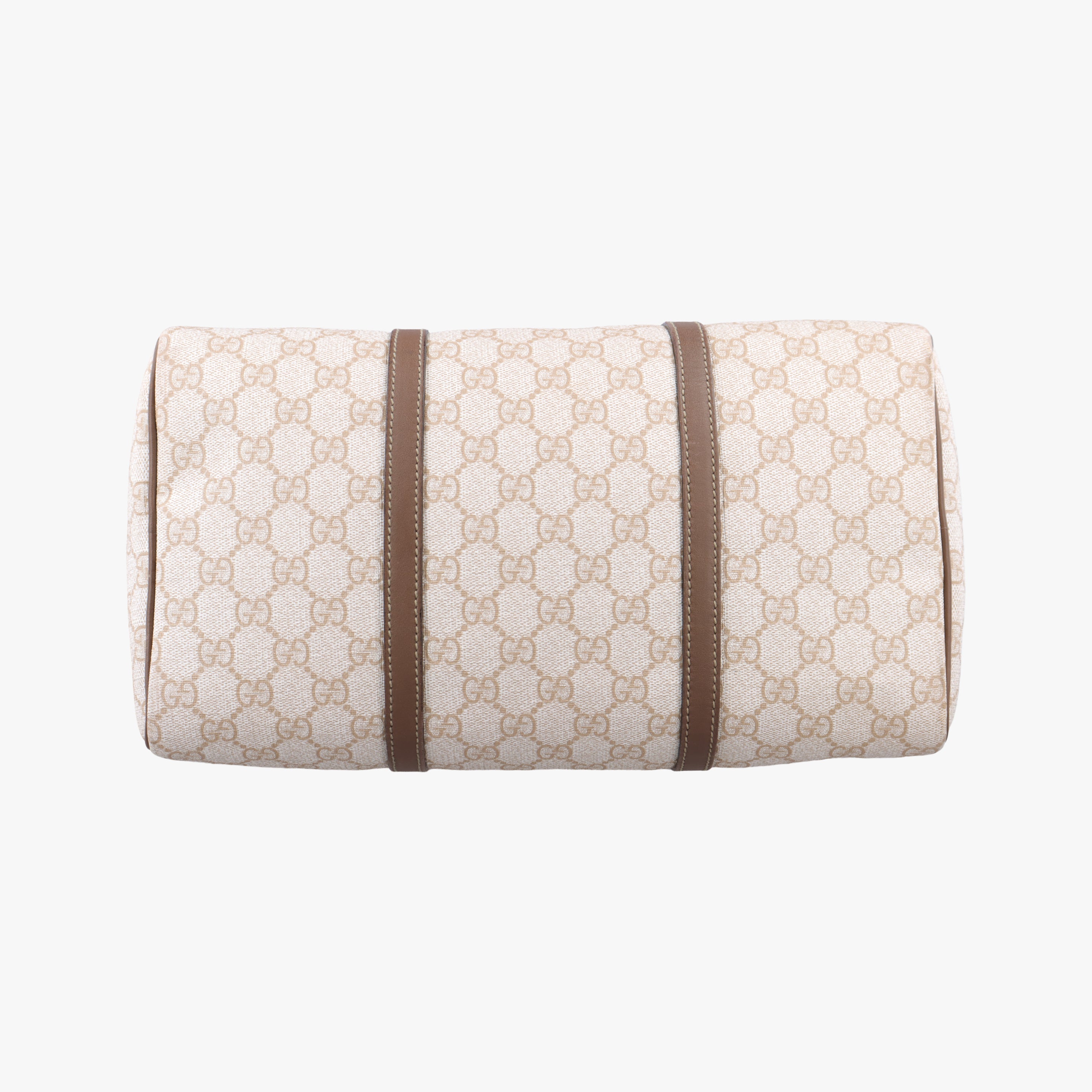 Pre-owned Gucci GG Supreme White×brown PVC coated canvas 322231 shoulderbag | stylenewstar