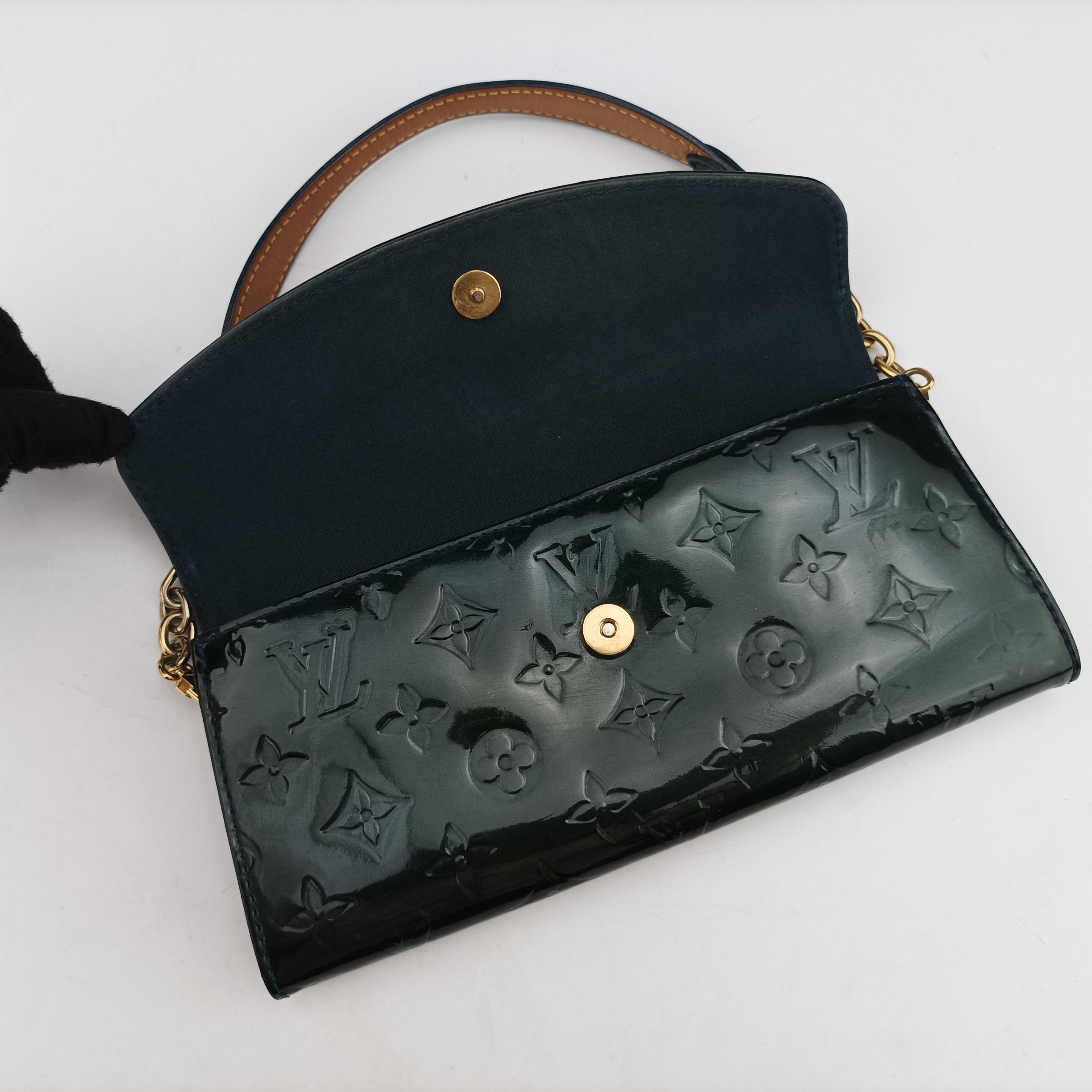 Pre-owned Louis Vuitton Sunset Boulevard Monogram Green Vernis  handbag | stylenewstar