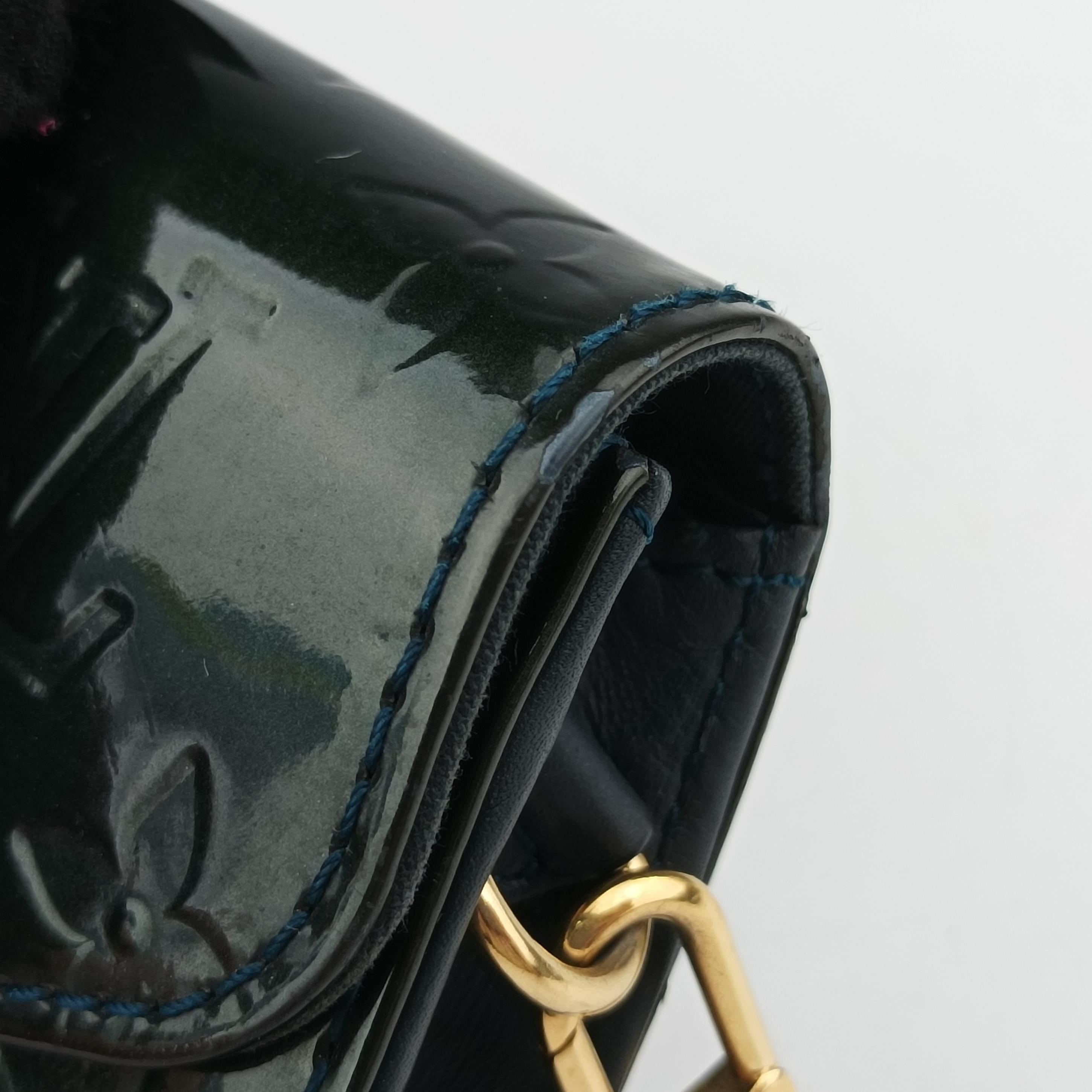 Pre-owned Louis Vuitton Sunset Boulevard Monogram Green Vernis  handbag | stylenewstar