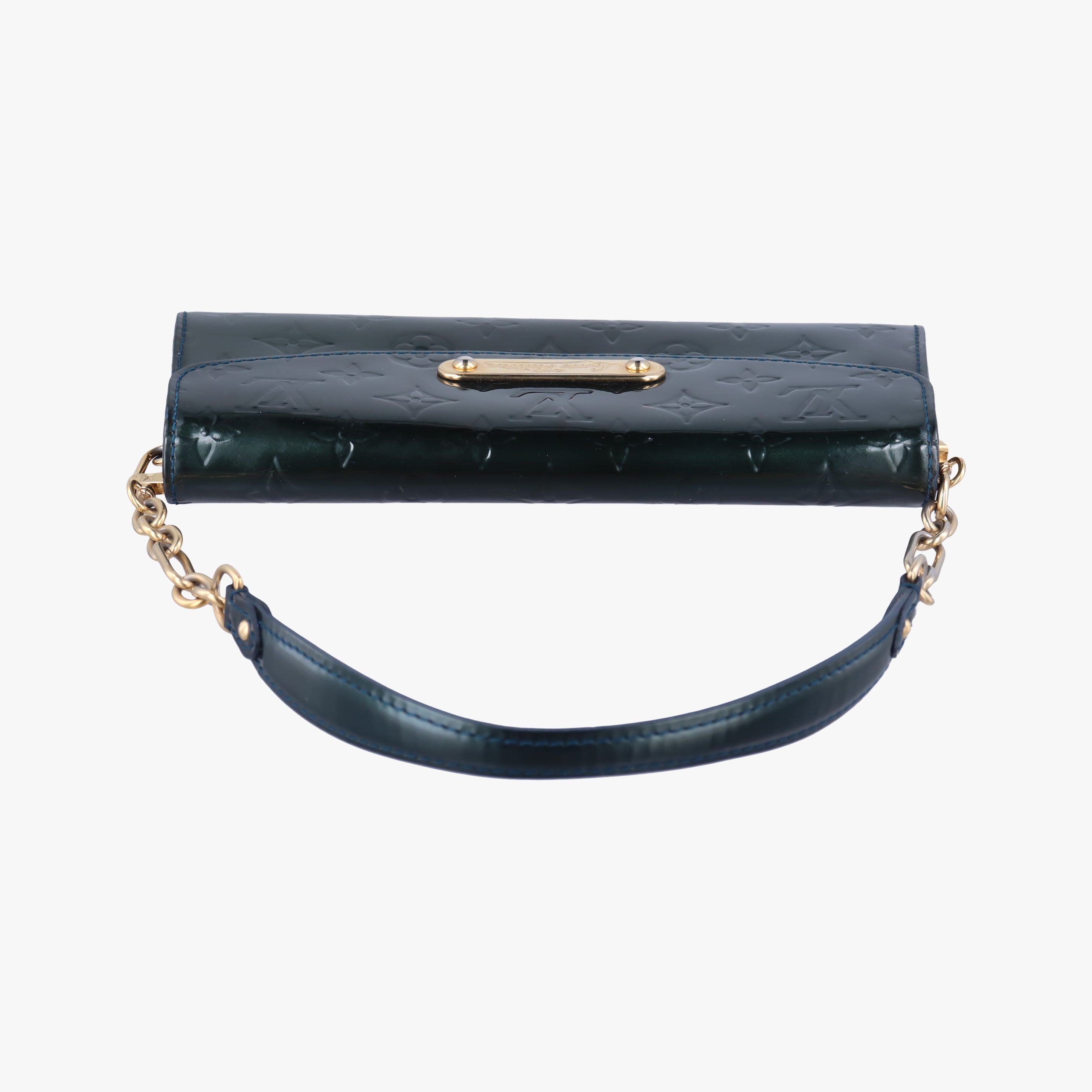 Pre-owned Louis Vuitton Sunset Boulevard Monogram Green Vernis  handbag | stylenewstar