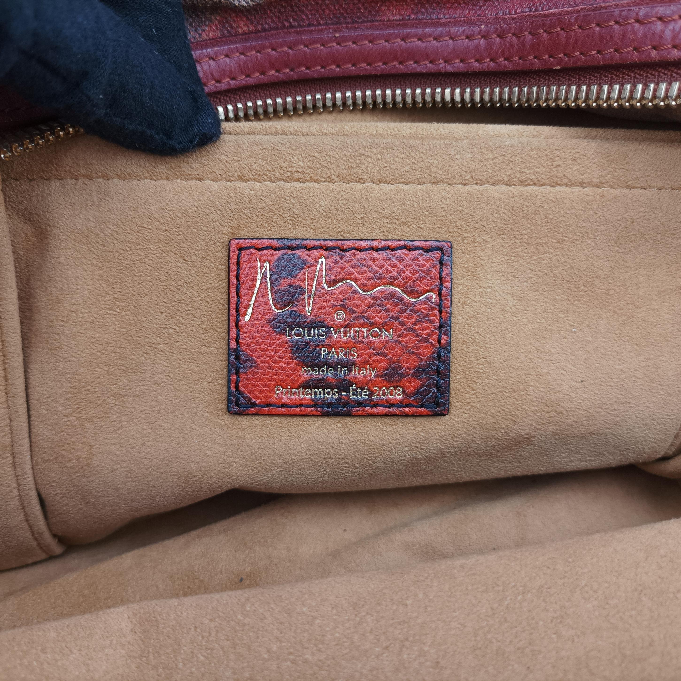 Pre-owned Louis Vuitton Man Crazy rouge×multicolor Monogram Jokes M95737 handbag | stylenewstar