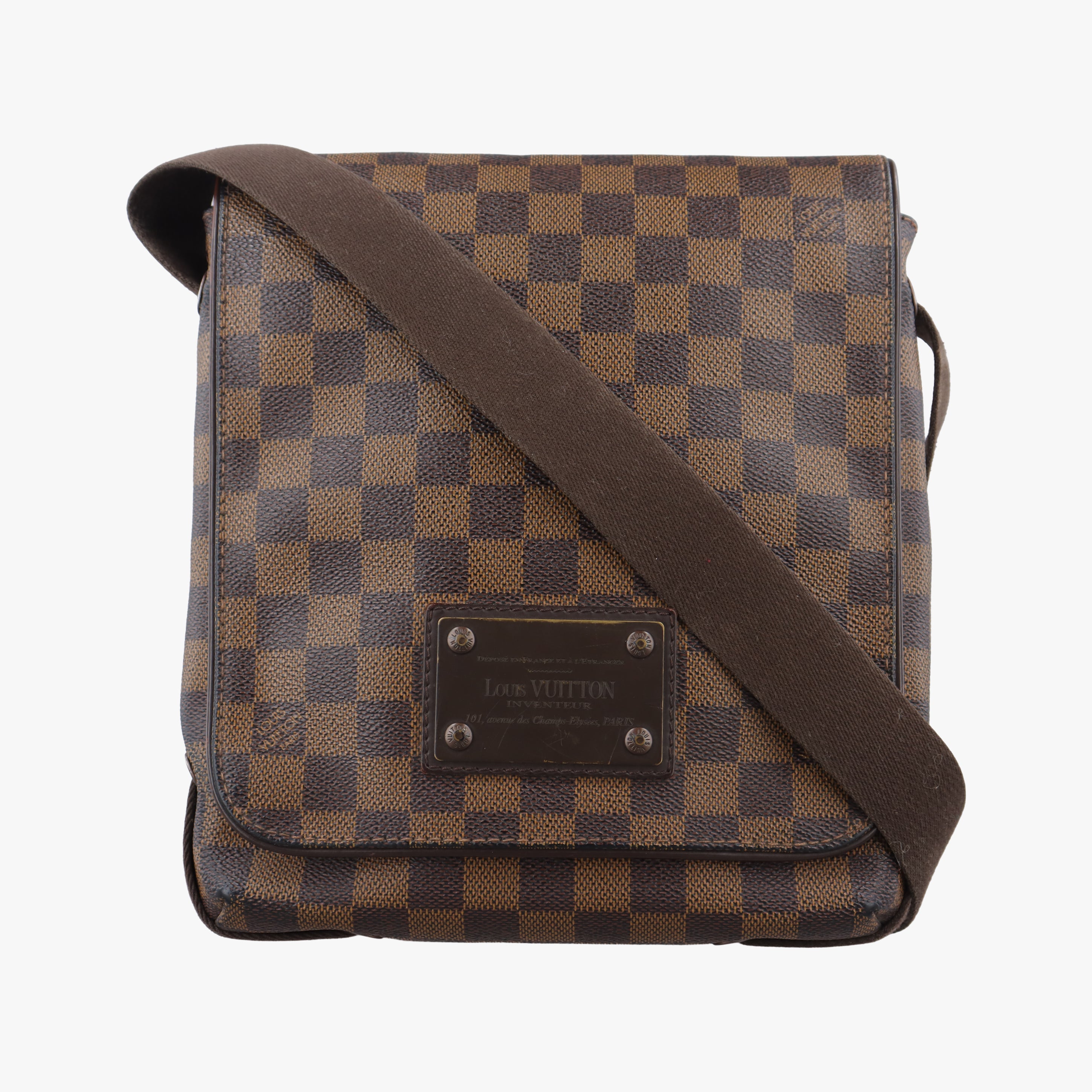 Pre-owned Louis Vuitton BROOKLYN PM EBENE Damier Canvas N51210 shoulderbag | stylenewstar