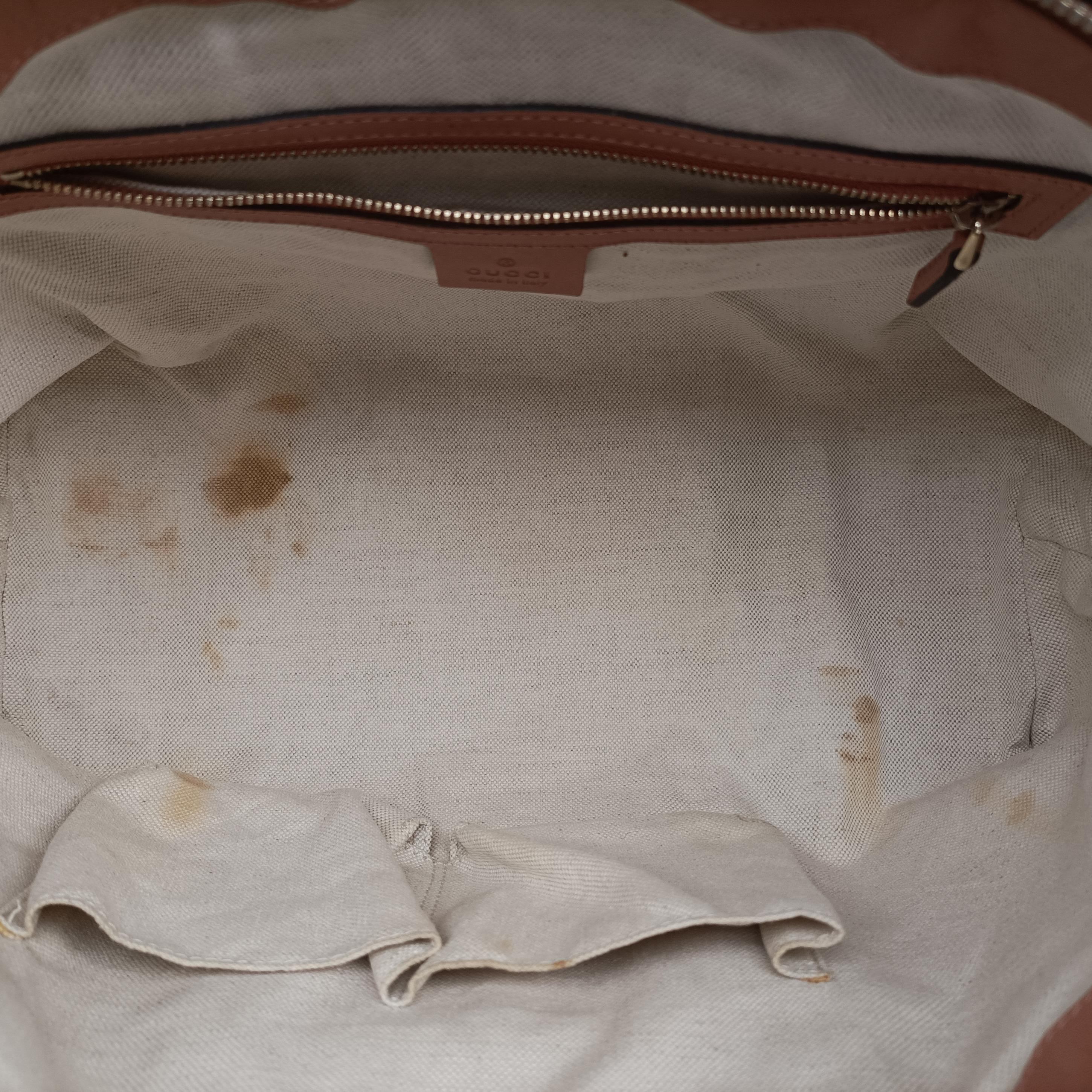 Pre-owned Gucci Vintage Web Beige×red×orange canvas×leather 257341 shoulderbag | stylenewstar