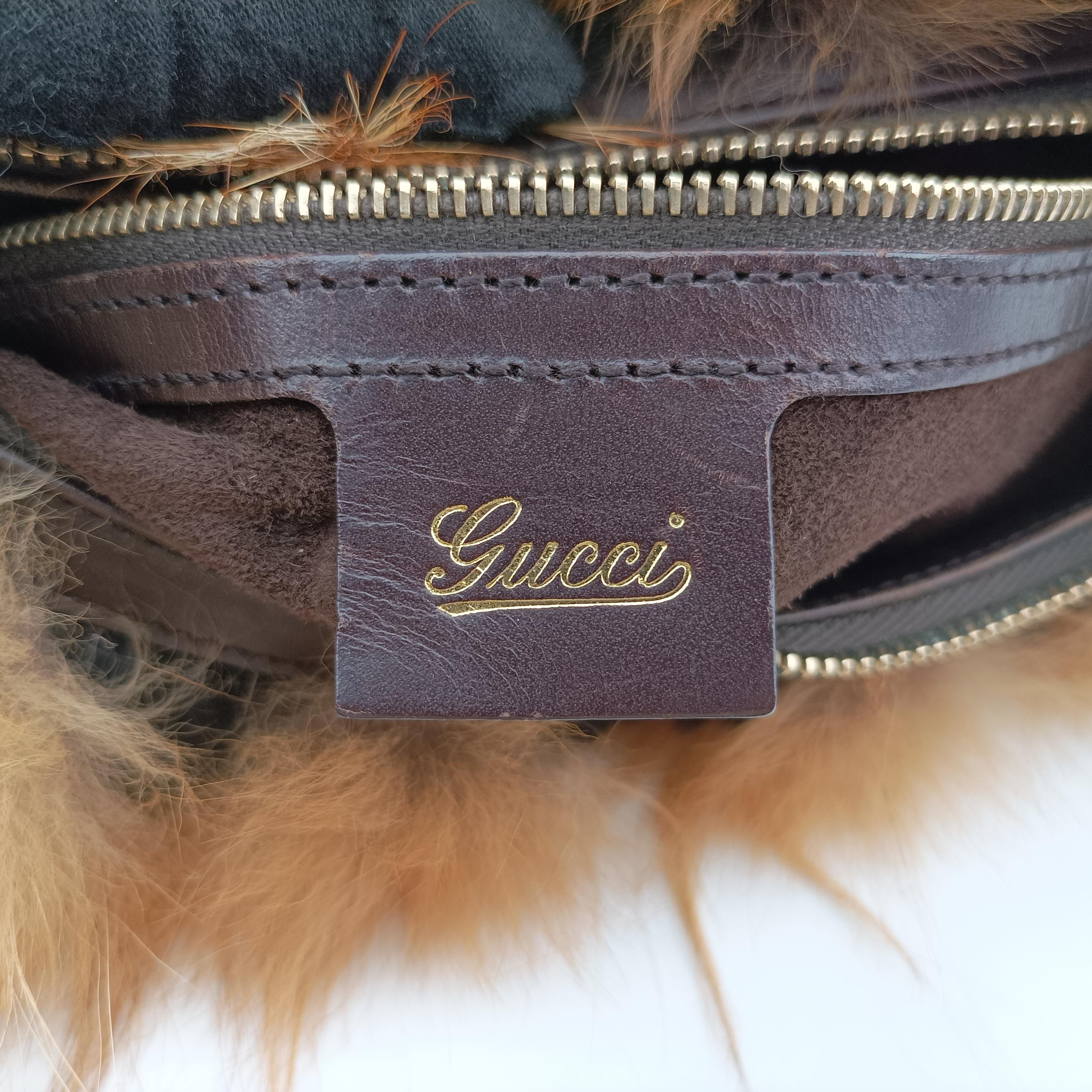 Vintage Gucci Bamboo Ring Hobo Brown mink 131038 handbag | stylenewstar