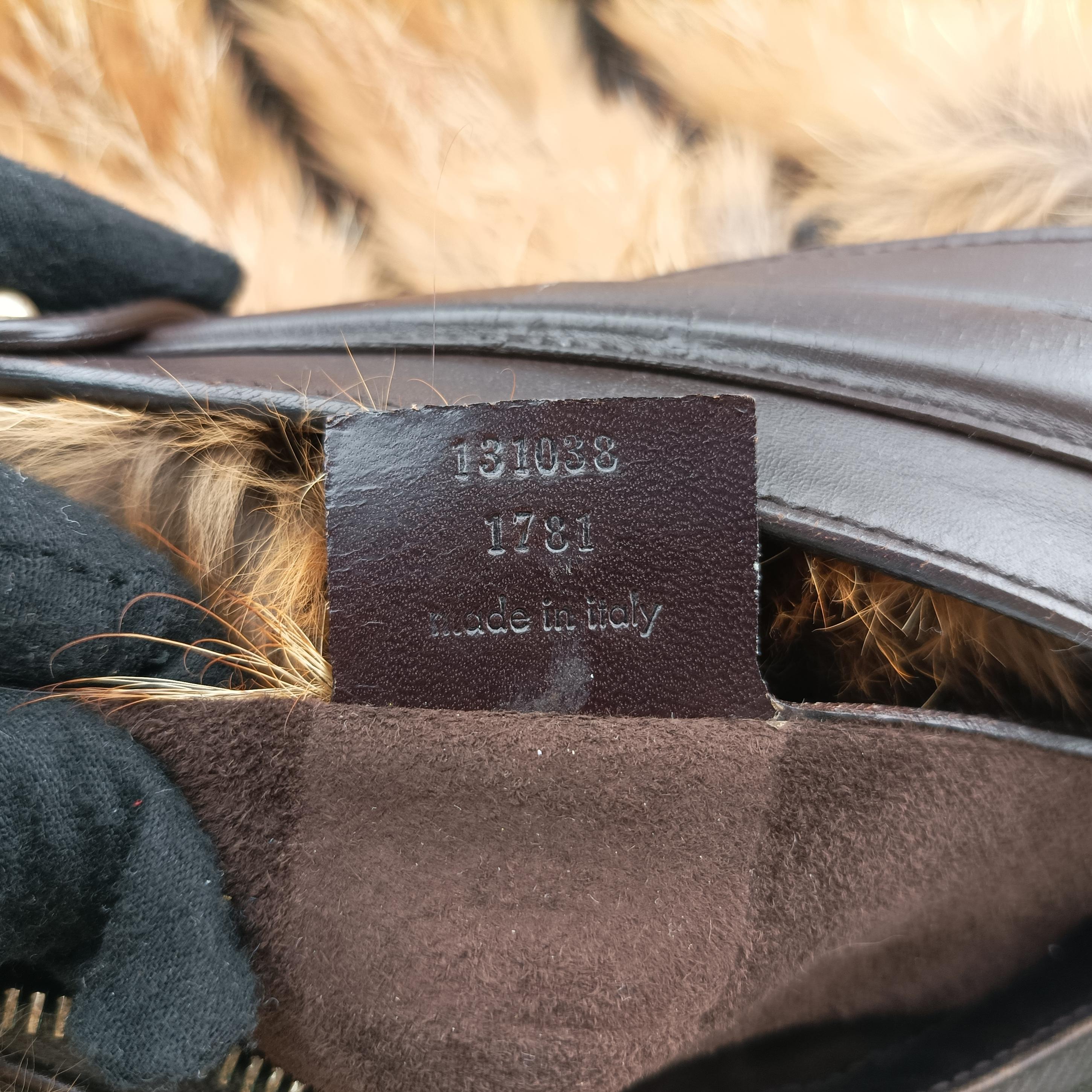 Vintage Gucci Bamboo Ring Hobo Brown mink 131038 handbag | stylenewstar