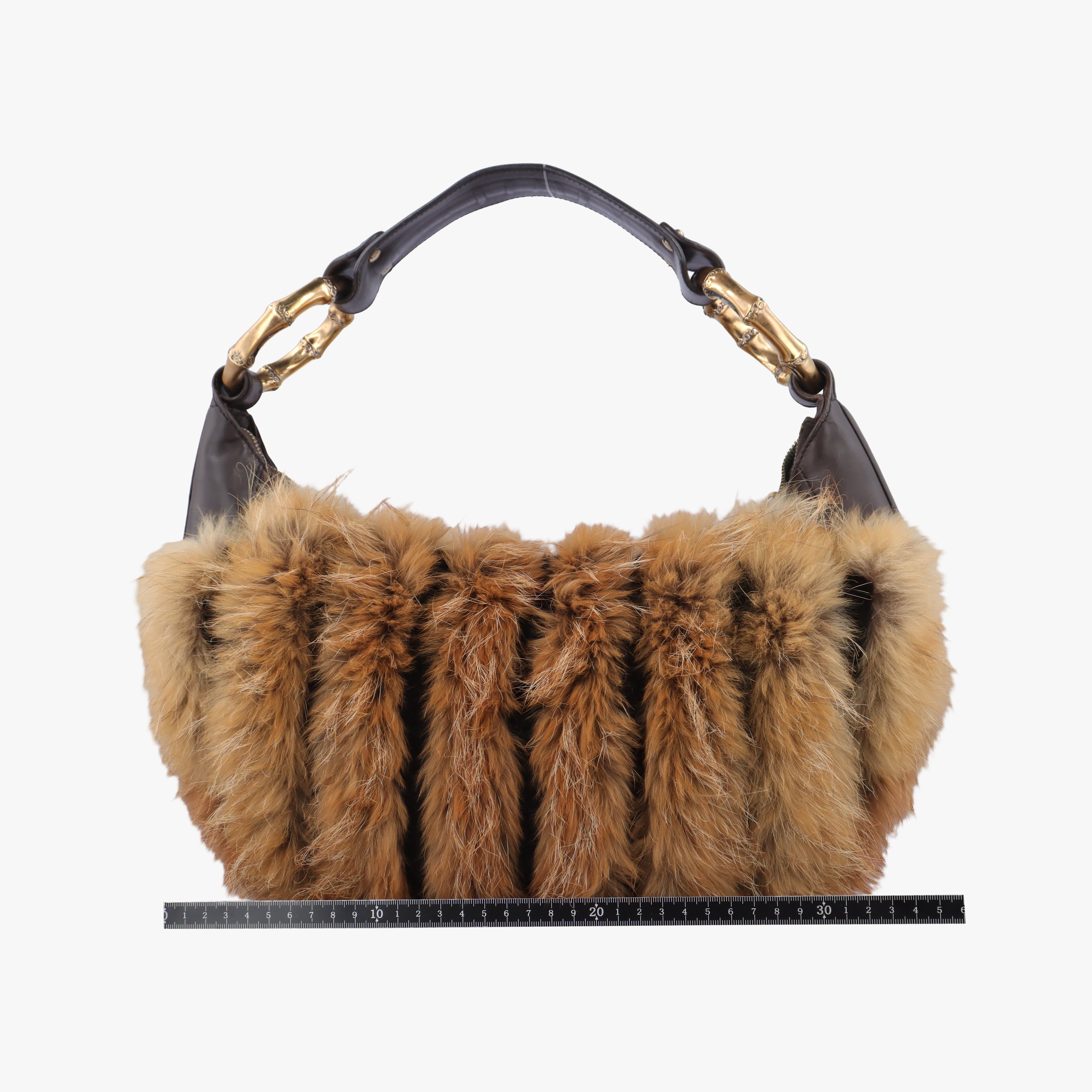 Vintage Gucci Bamboo Ring Hobo Brown mink 131038 handbag | stylenewstar