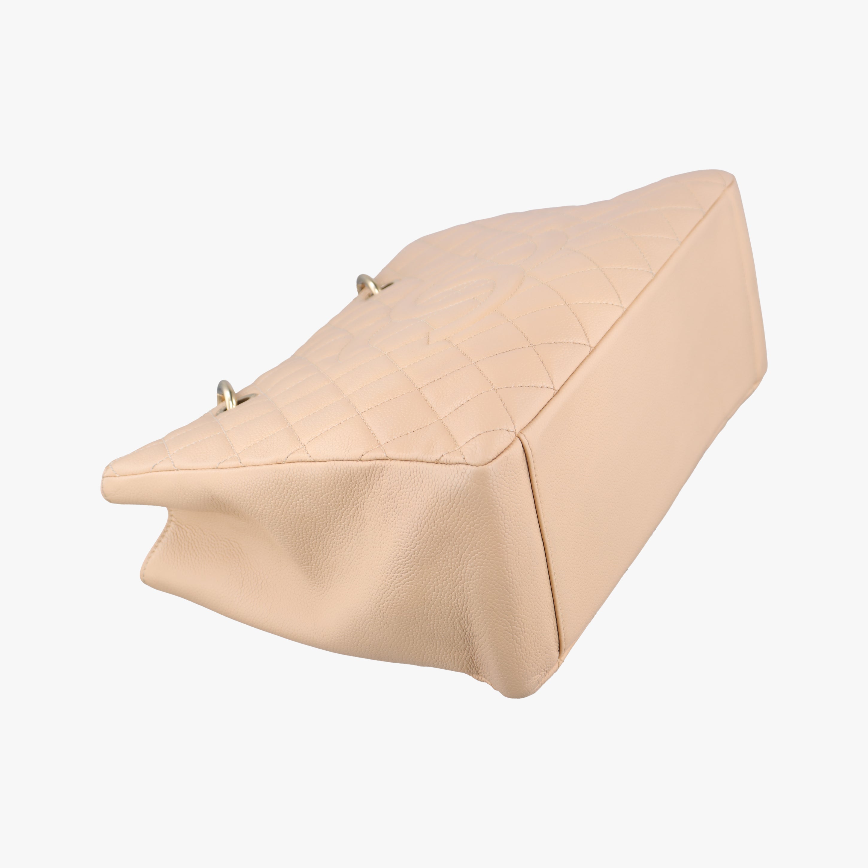 Pre-owned Chanel Matelasse Cocomark GST Beige caviar skin A50995 shoulderbag | stylenewstar