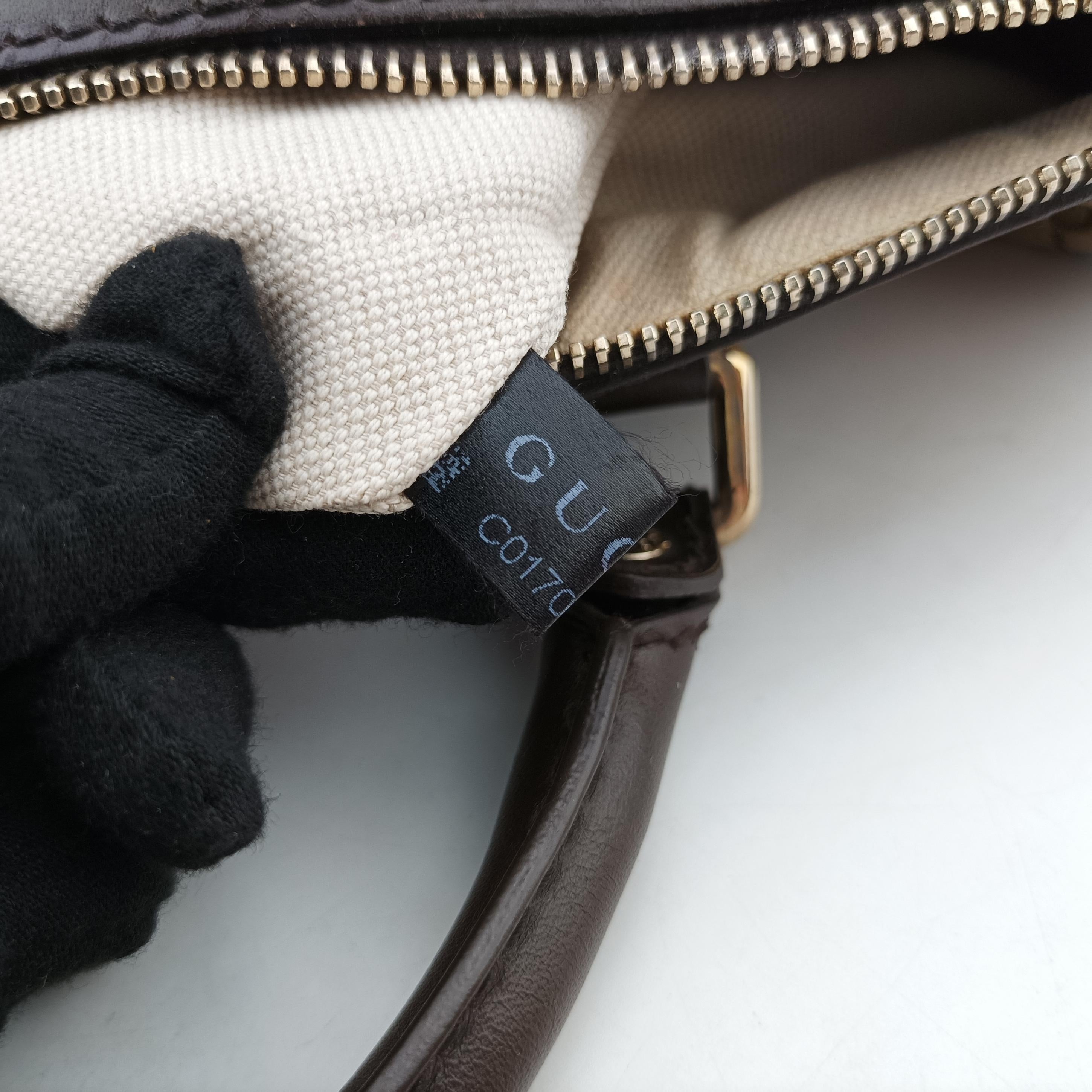 Secondhand Gucci Sherry Line Beige×green×red canvas×leather 247205 handbag | stylenewstar