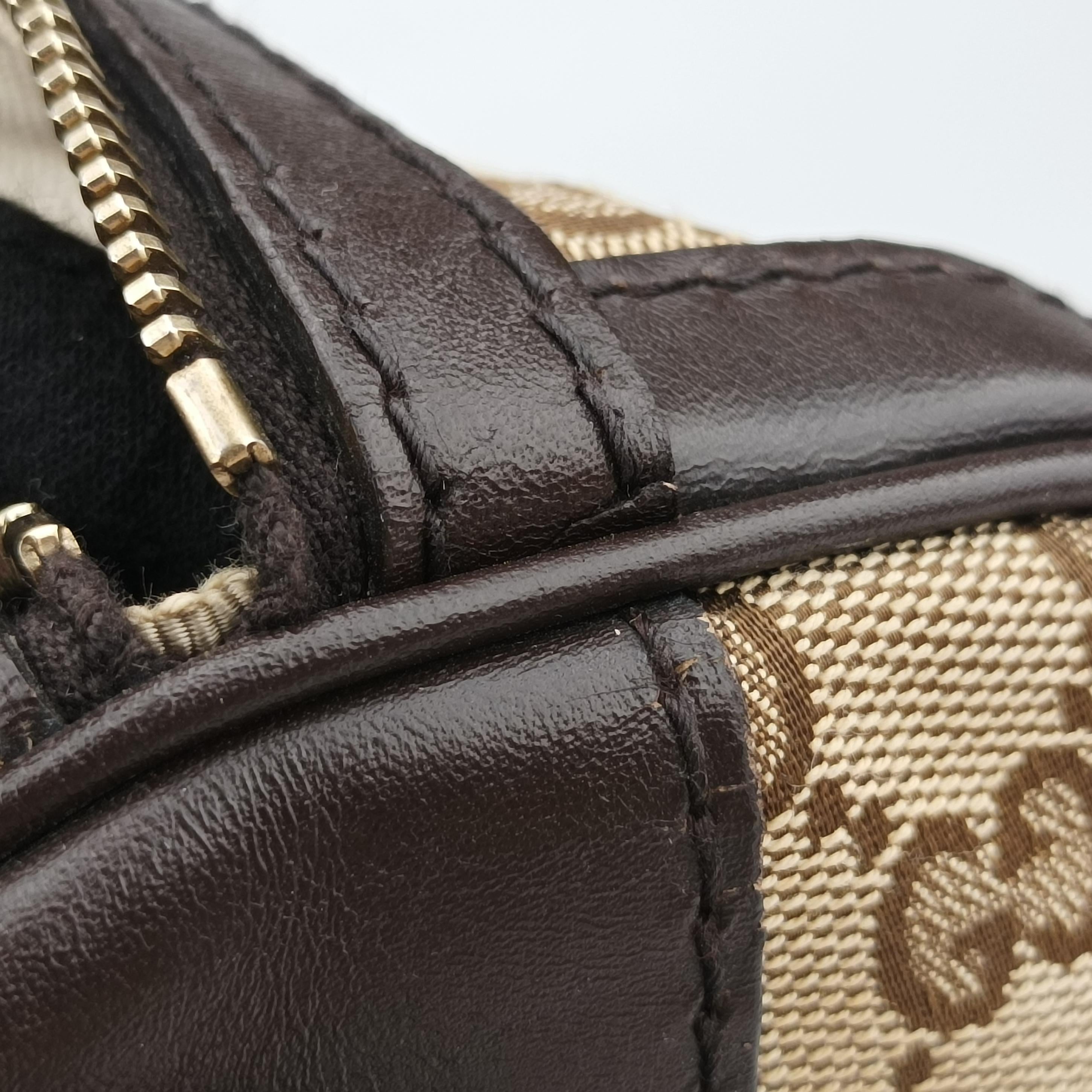 Secondhand Gucci Sherry Line Beige×green×red canvas×leather 247205 handbag | stylenewstar