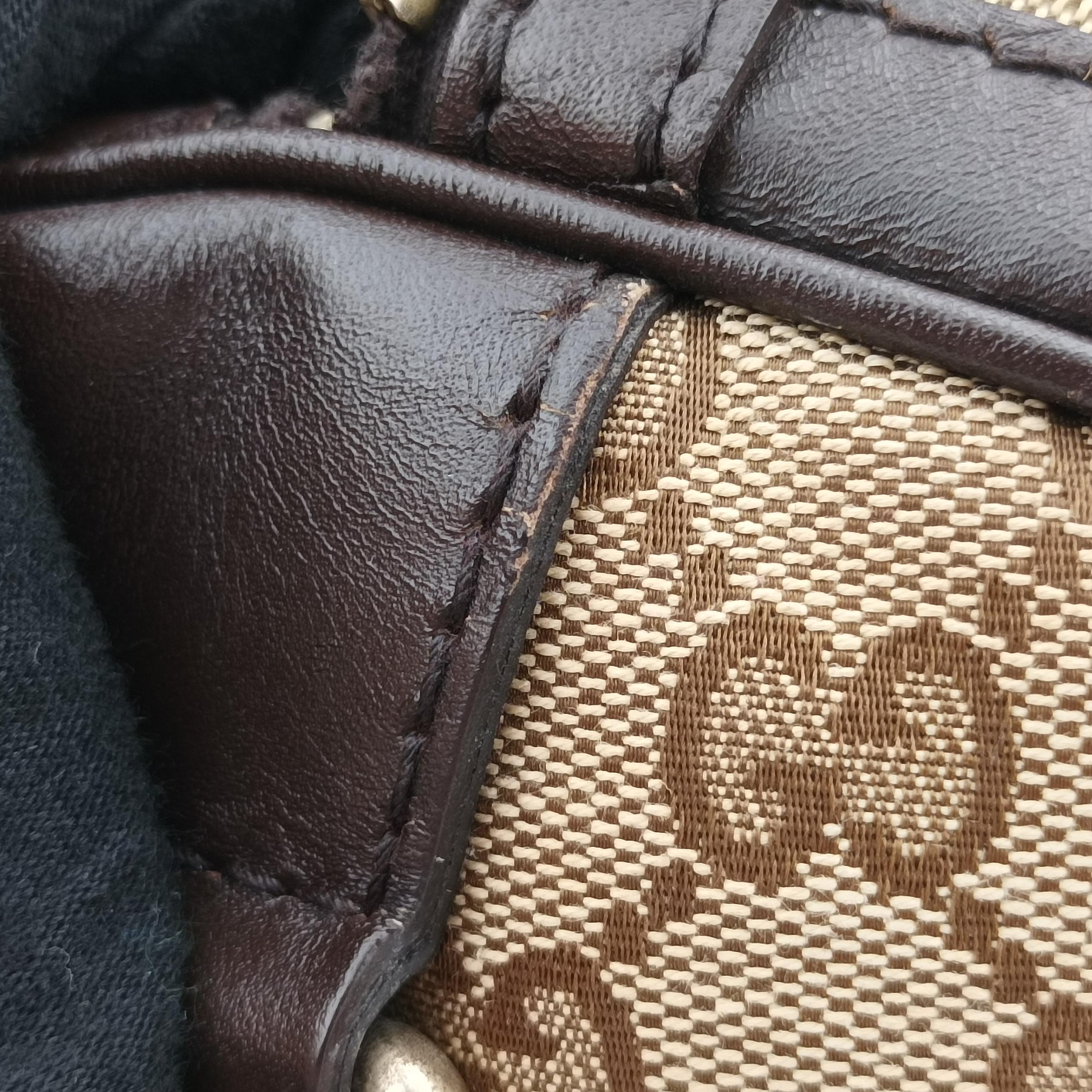 Secondhand Gucci Sherry Line Beige×green×red canvas×leather 247205 handbag | stylenewstar