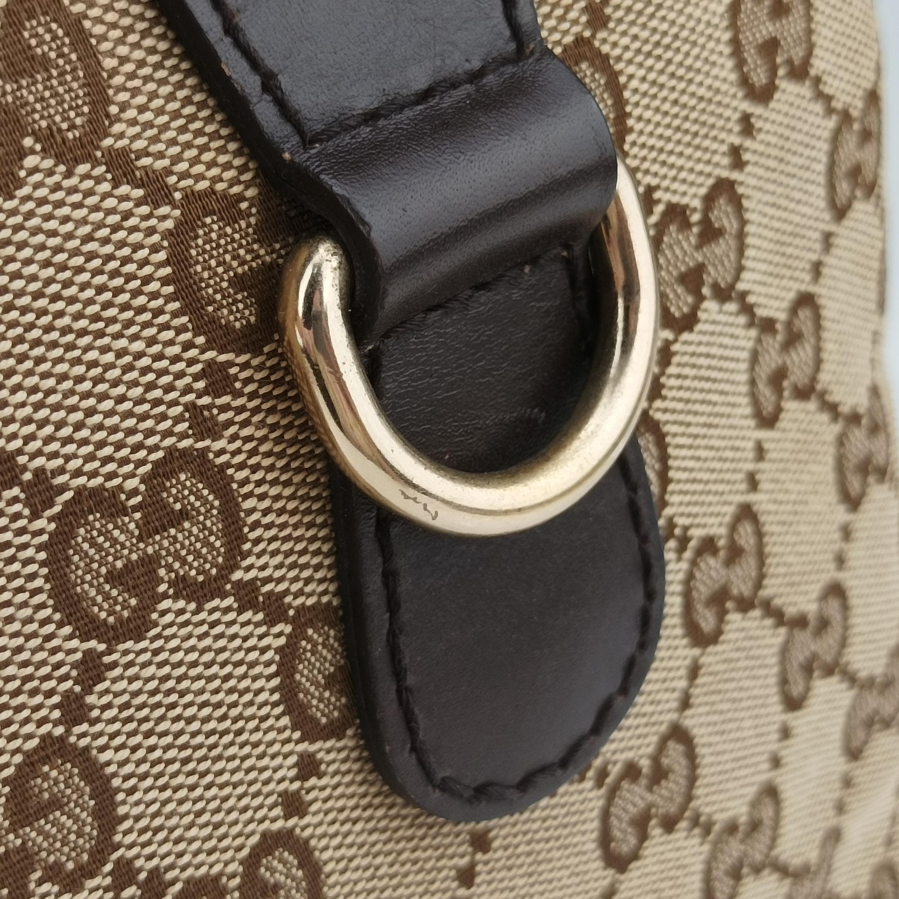Secondhand Gucci Sherry Line Beige×green×red canvas×leather 247205 handbag | stylenewstar