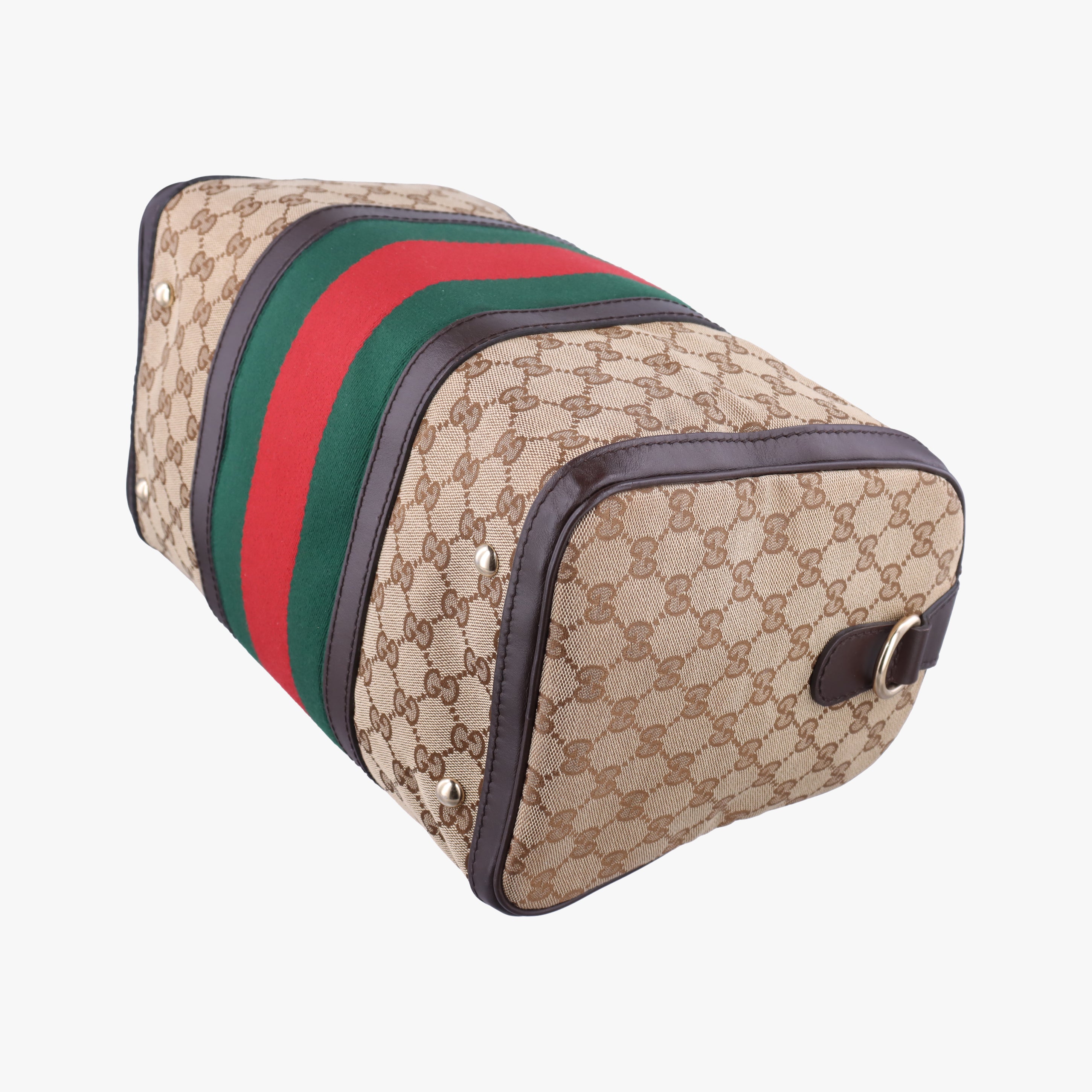 Secondhand Gucci Sherry Line Beige×green×red canvas×leather 247205 handbag | stylenewstar