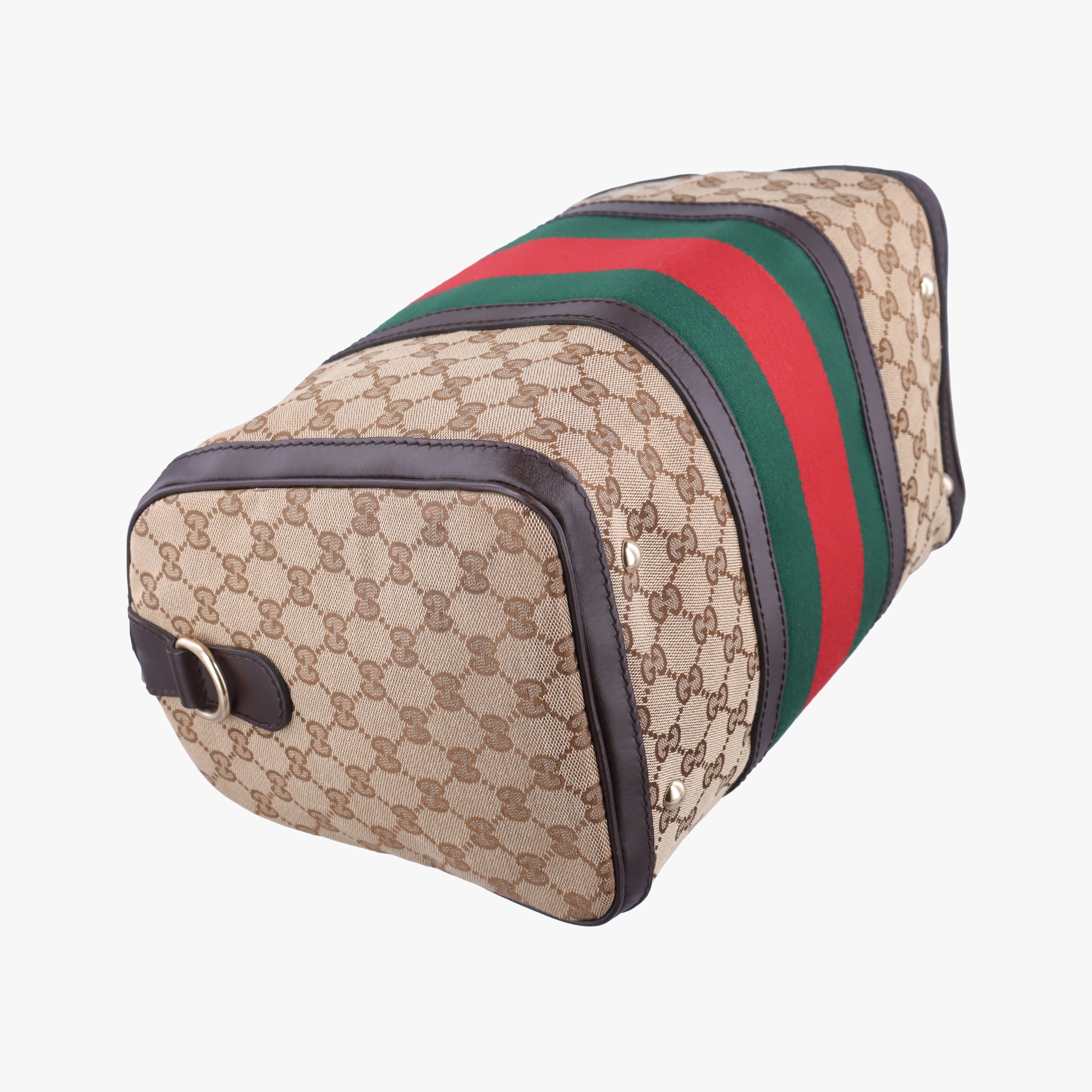 Secondhand Gucci Sherry Line Beige×green×red canvas×leather 247205 handbag | stylenewstar