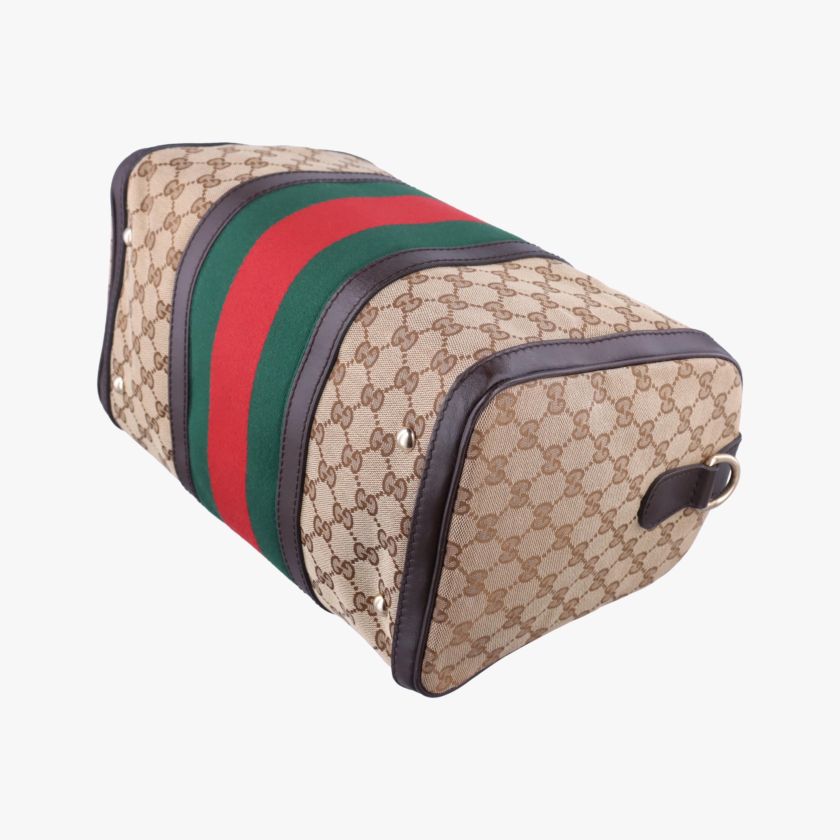 Secondhand Gucci Sherry Line Beige×green×red canvas×leather 247205 handbag | stylenewstar