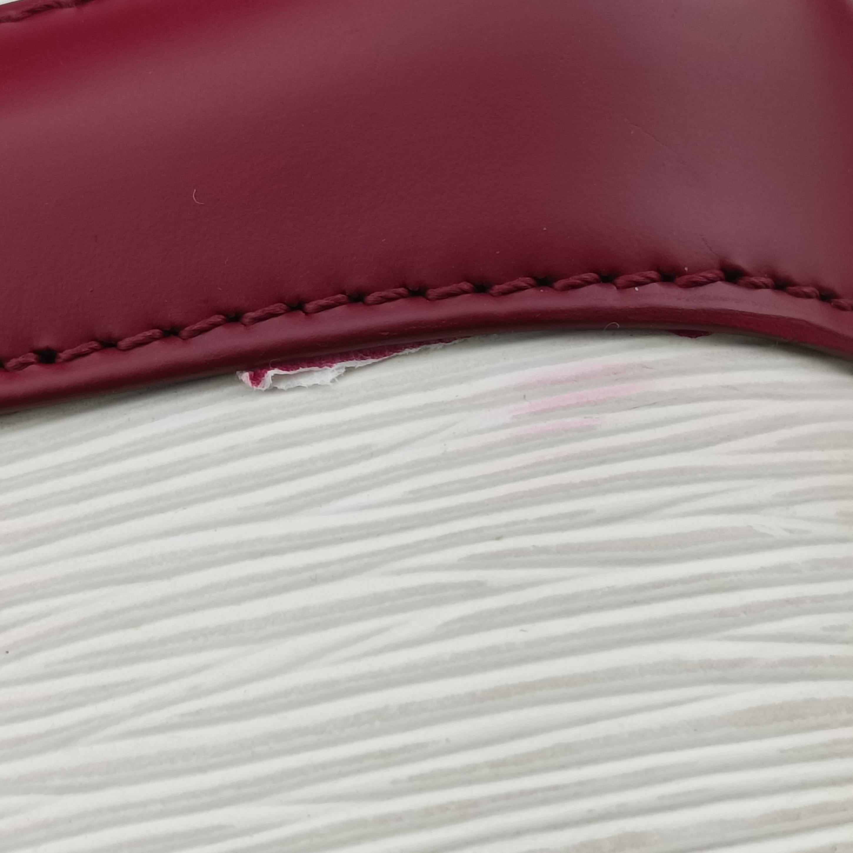 Pre-owned Louis Vuitton Alma BB White x Bordeaux Epi M53589 shoulderbag | stylenewstar