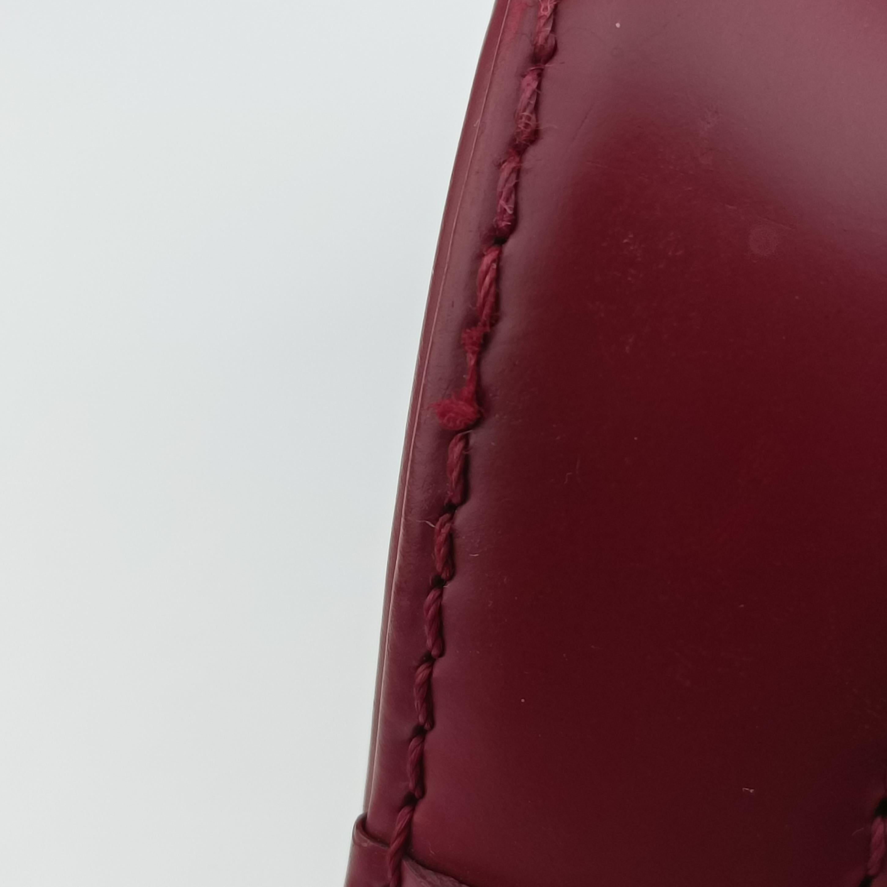 Pre-owned Louis Vuitton Alma BB White x Bordeaux Epi M53589 shoulderbag | stylenewstar