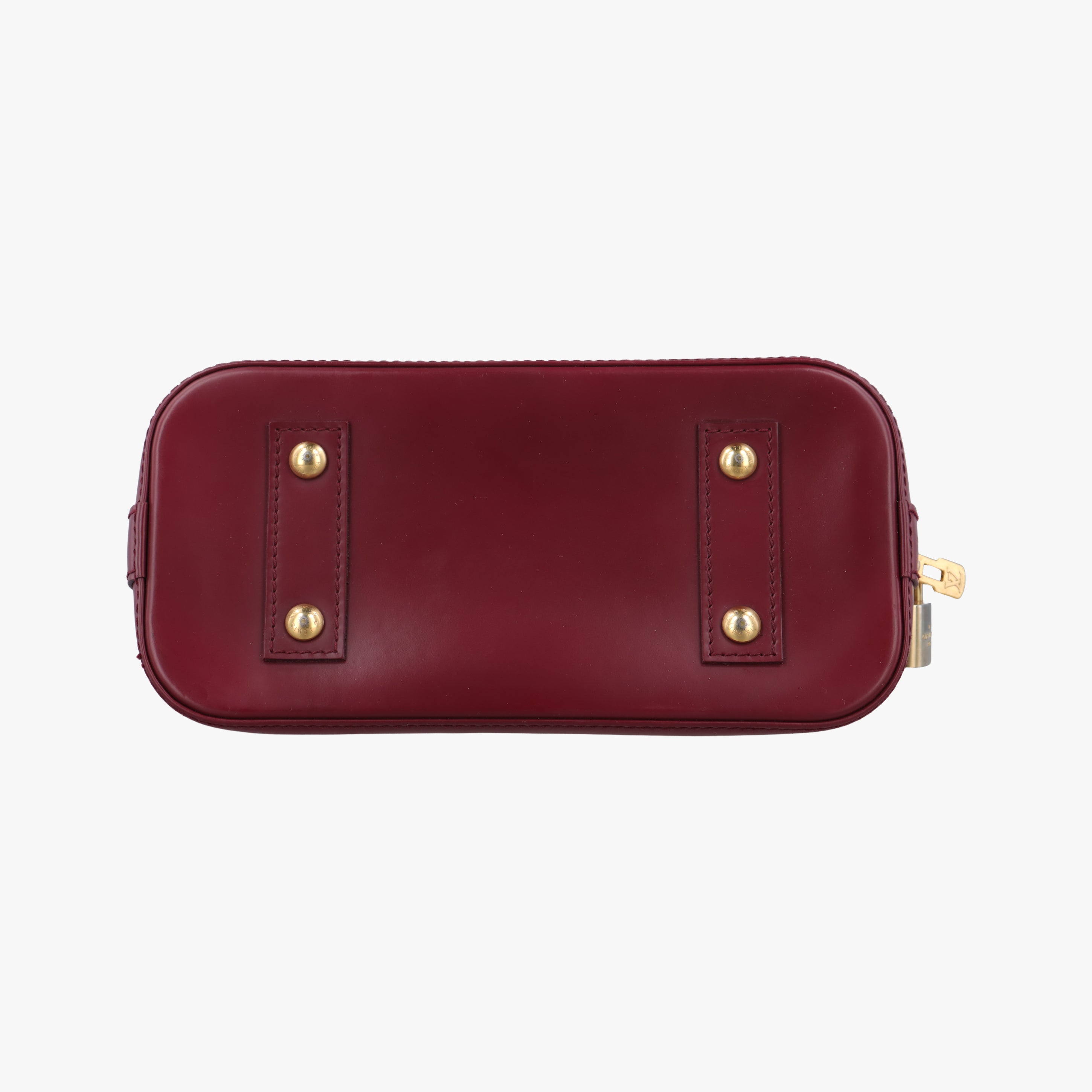 Pre-owned Louis Vuitton Alma BB White x Bordeaux Epi M53589 shoulderbag | stylenewstar