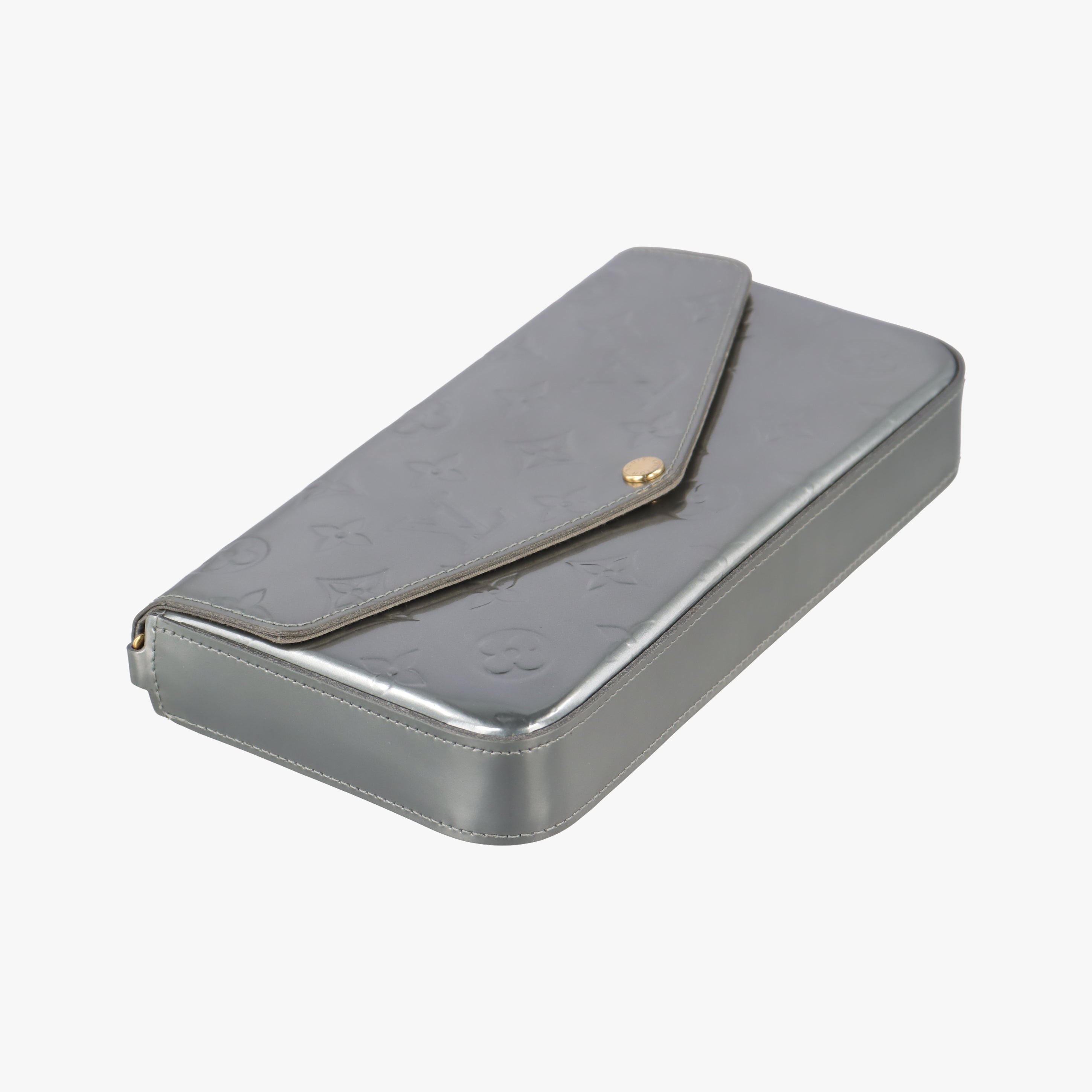Pre-owned Louis Vuitton Pochette Felice Silver Vernis M68648 shoulderbag | stylenewstar