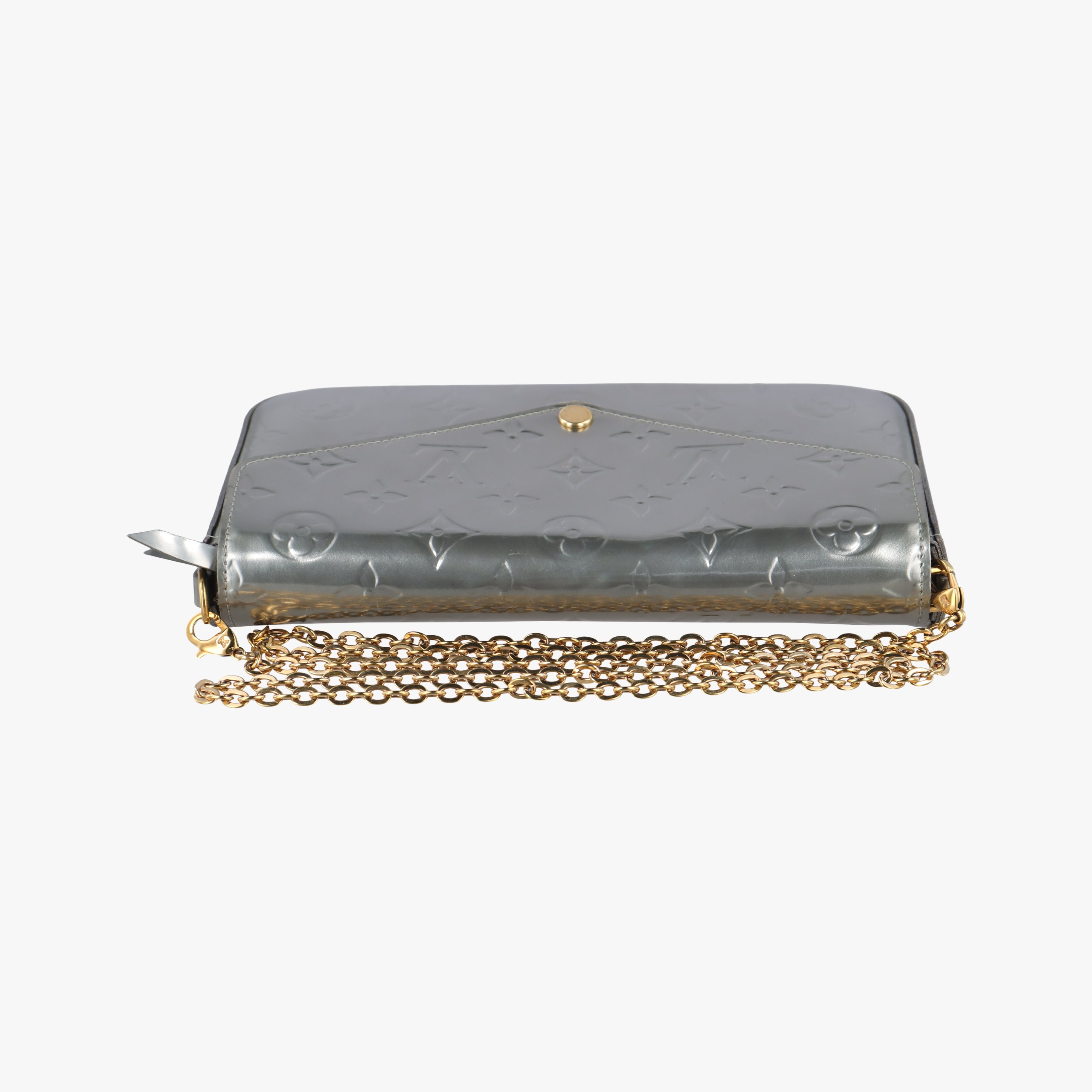 Pre-owned Louis Vuitton Pochette Felice Silver Vernis M68648 shoulderbag | stylenewstar