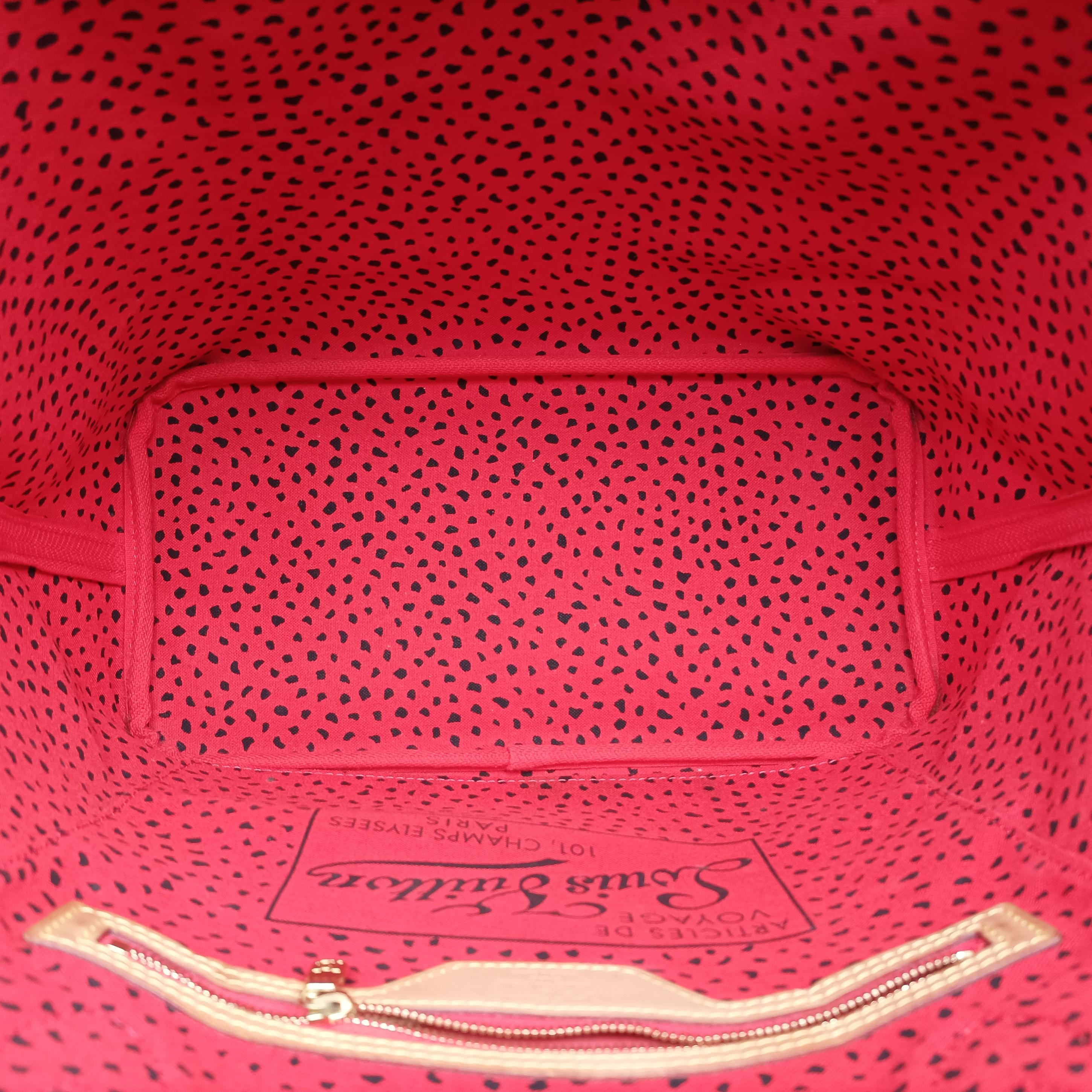 Pre-owned Louis Vuitton Neverfull MM Brown×Rouge Monogram Canvas M40686 shoulderbag | stylenewstar