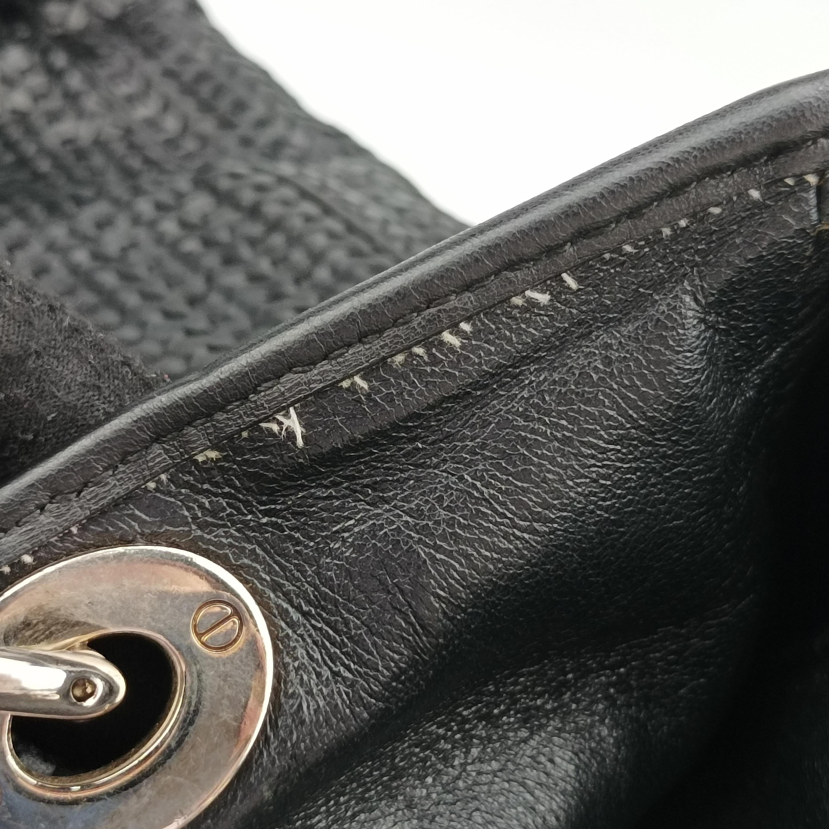 Vintage Christian Dior Soft Lady Dior Canage INTRECCIATO Tote Black lambskin  shoulderbag | stylenewstar
