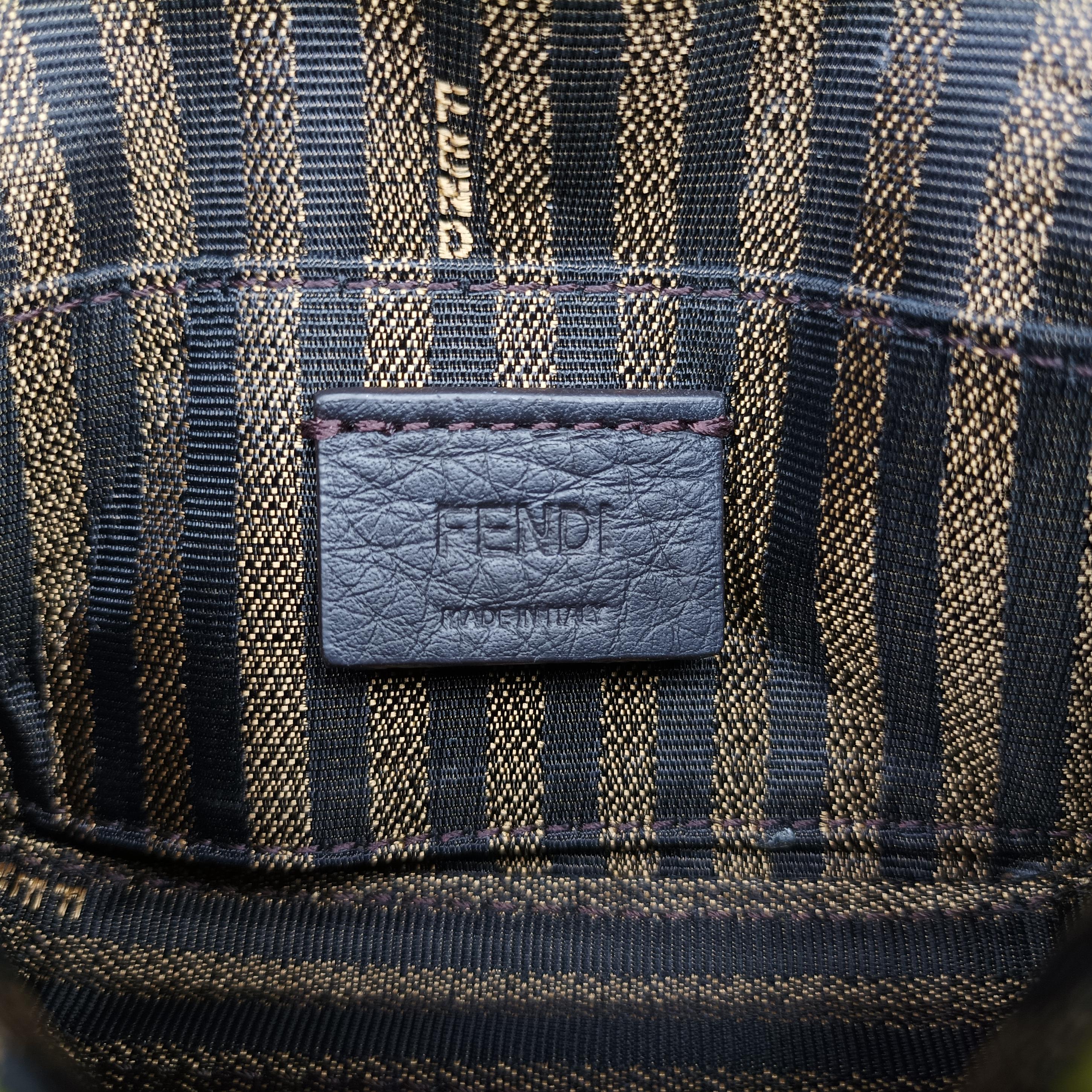 Vintage Fendi Nano Baguette Charm Green Canvas 7AS045 shoulderbag | stylenewstar