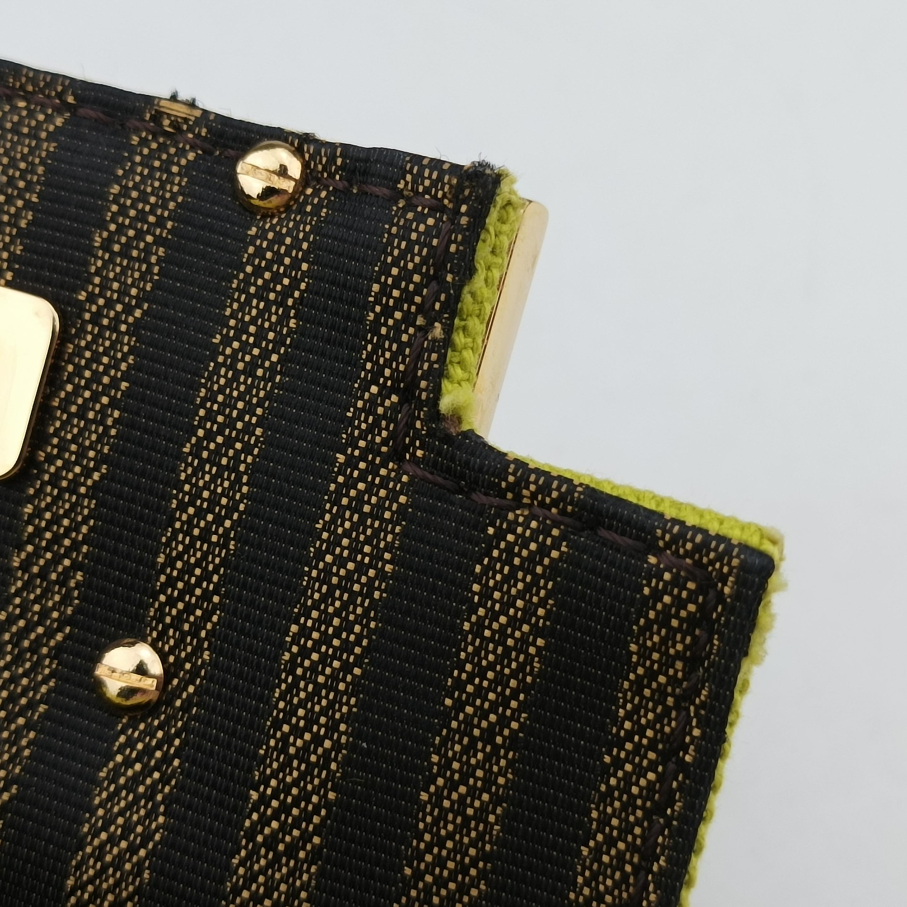 Vintage Fendi Nano Baguette Charm Green Canvas 7AS045 shoulderbag | stylenewstar