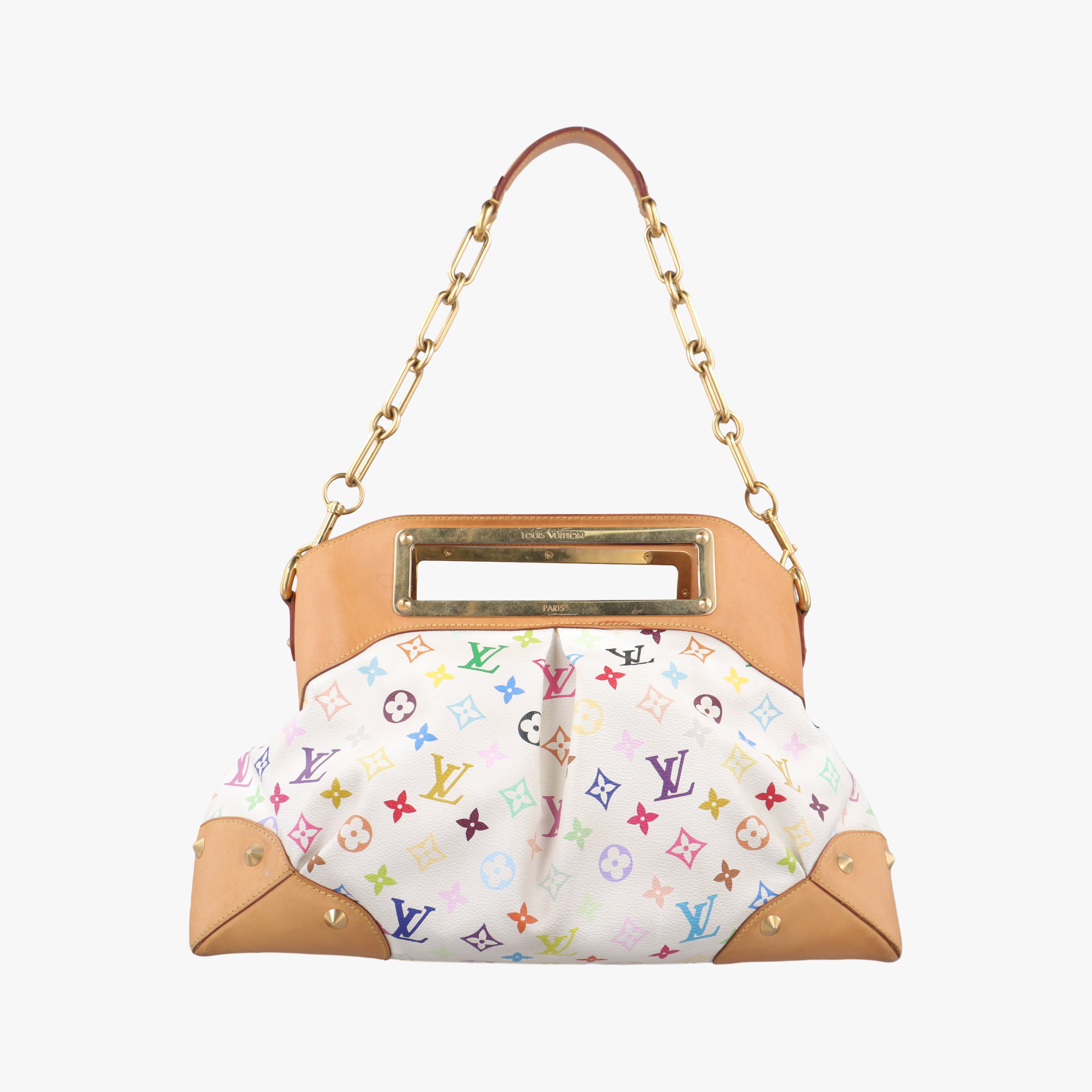 Secondhand Louis Vuitton JUDY GM white Monogram Multicolor M40253 shoulderbag | stylenewstar