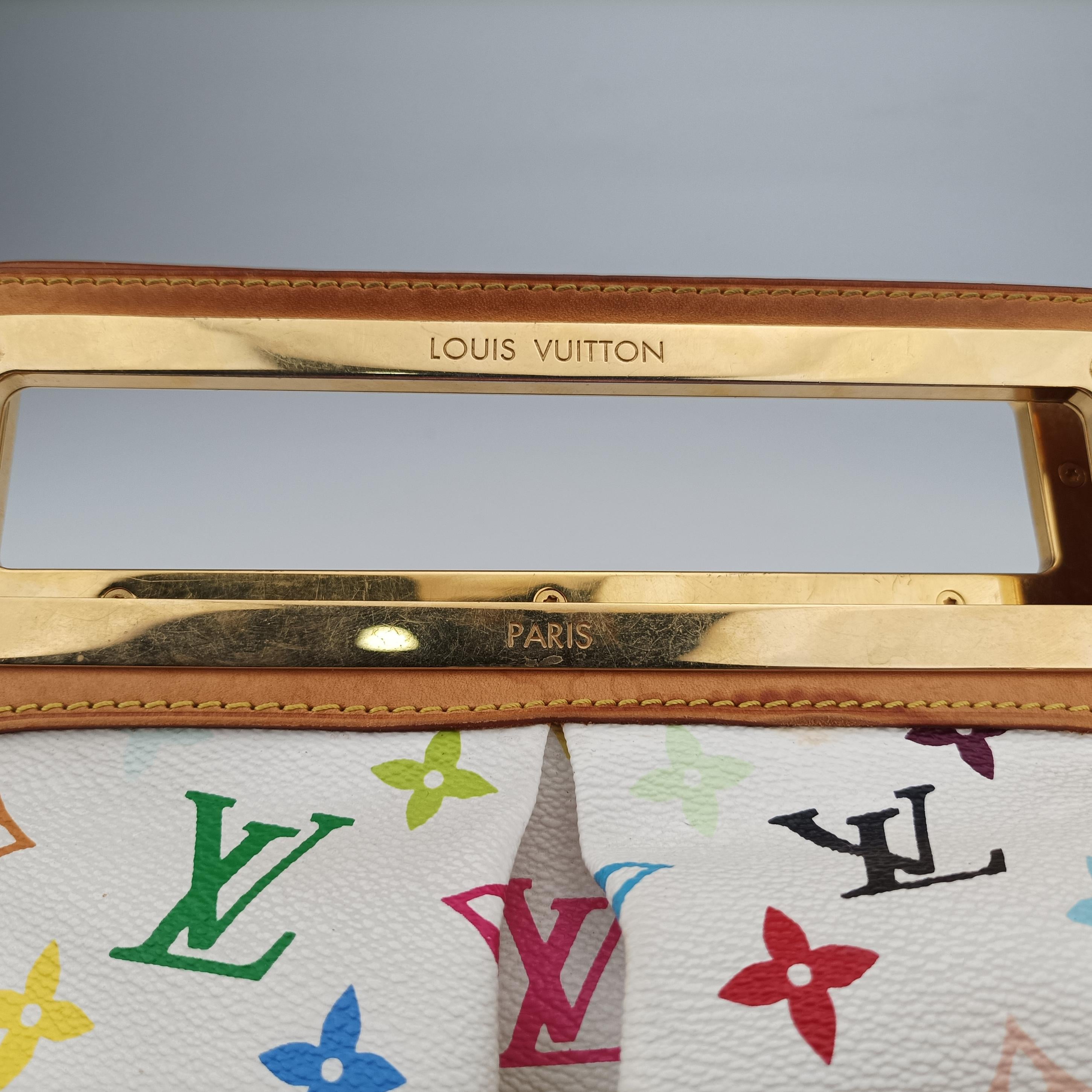 Secondhand Louis Vuitton JUDY GM white Monogram Multicolor M40253 shoulderbag | stylenewstar