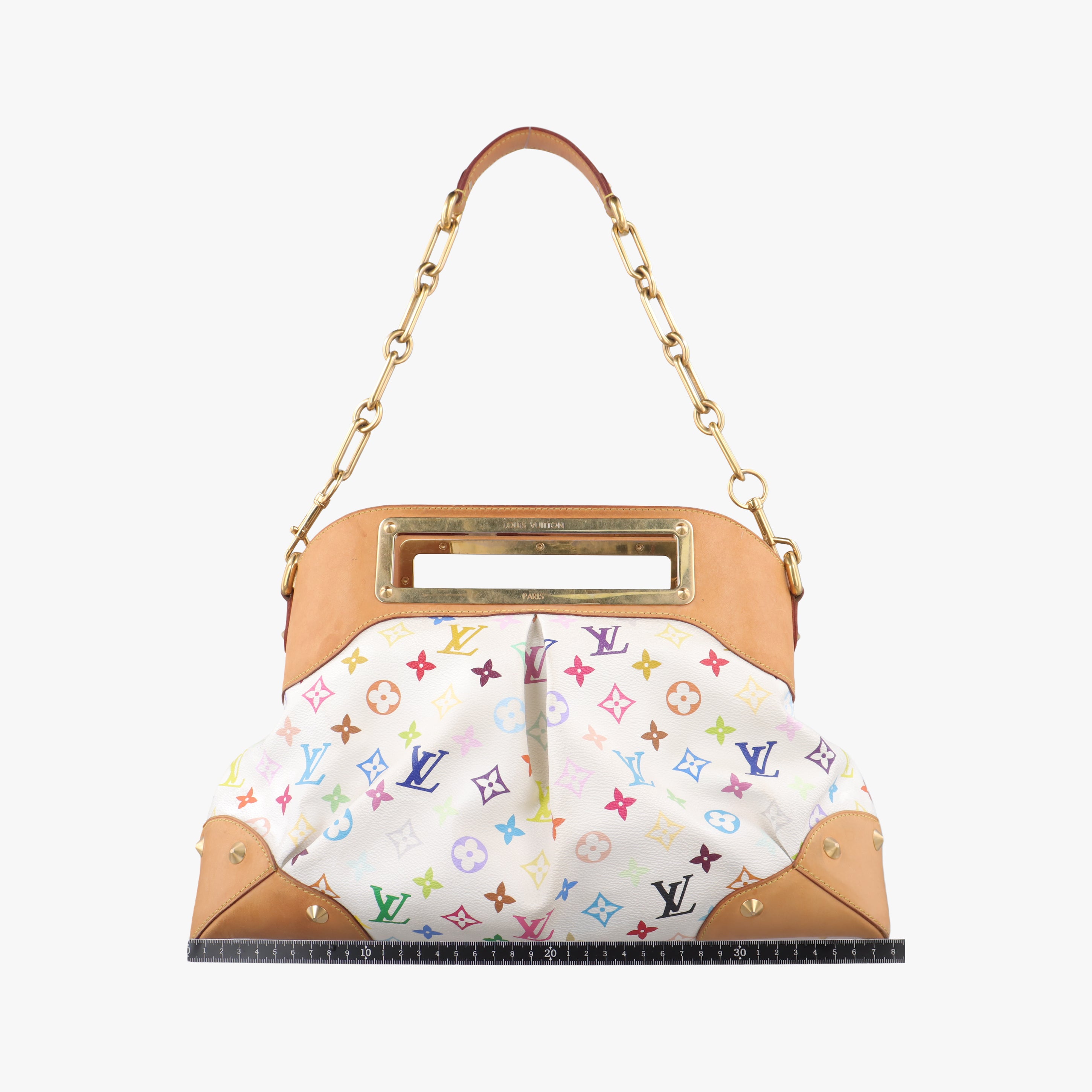 Secondhand Louis Vuitton JUDY GM white Monogram Multicolor M40253 shoulderbag | stylenewstar