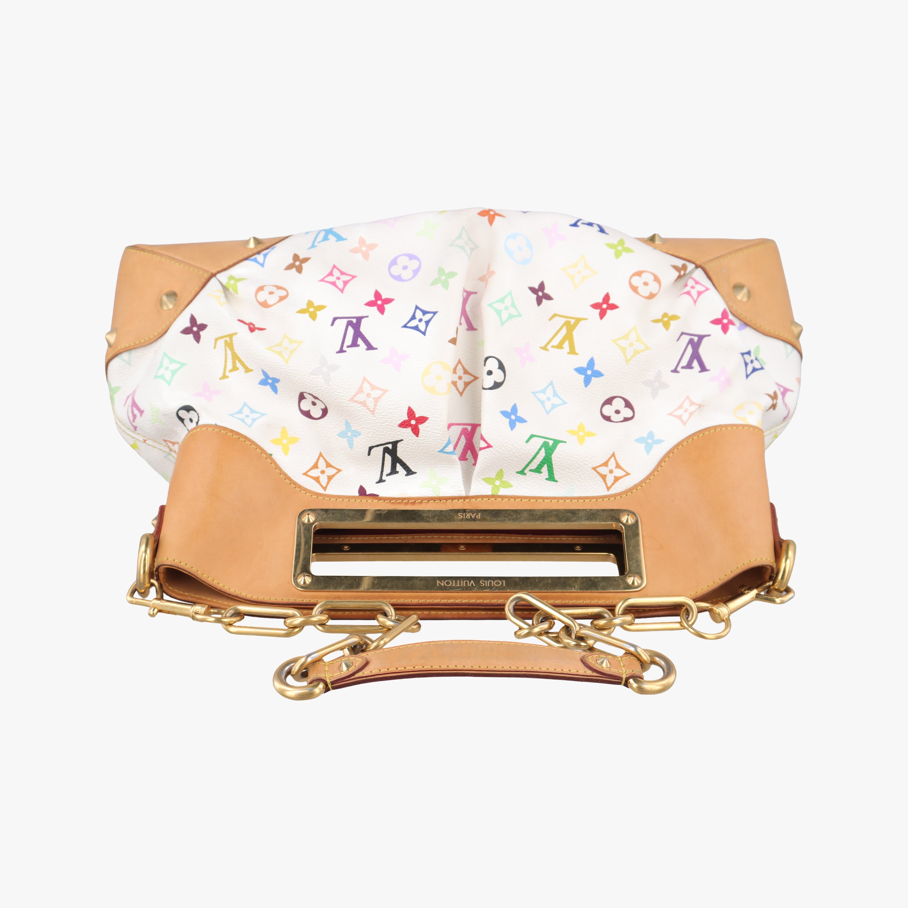 Secondhand Louis Vuitton JUDY GM white Monogram Multicolor M40253 shoulderbag | stylenewstar