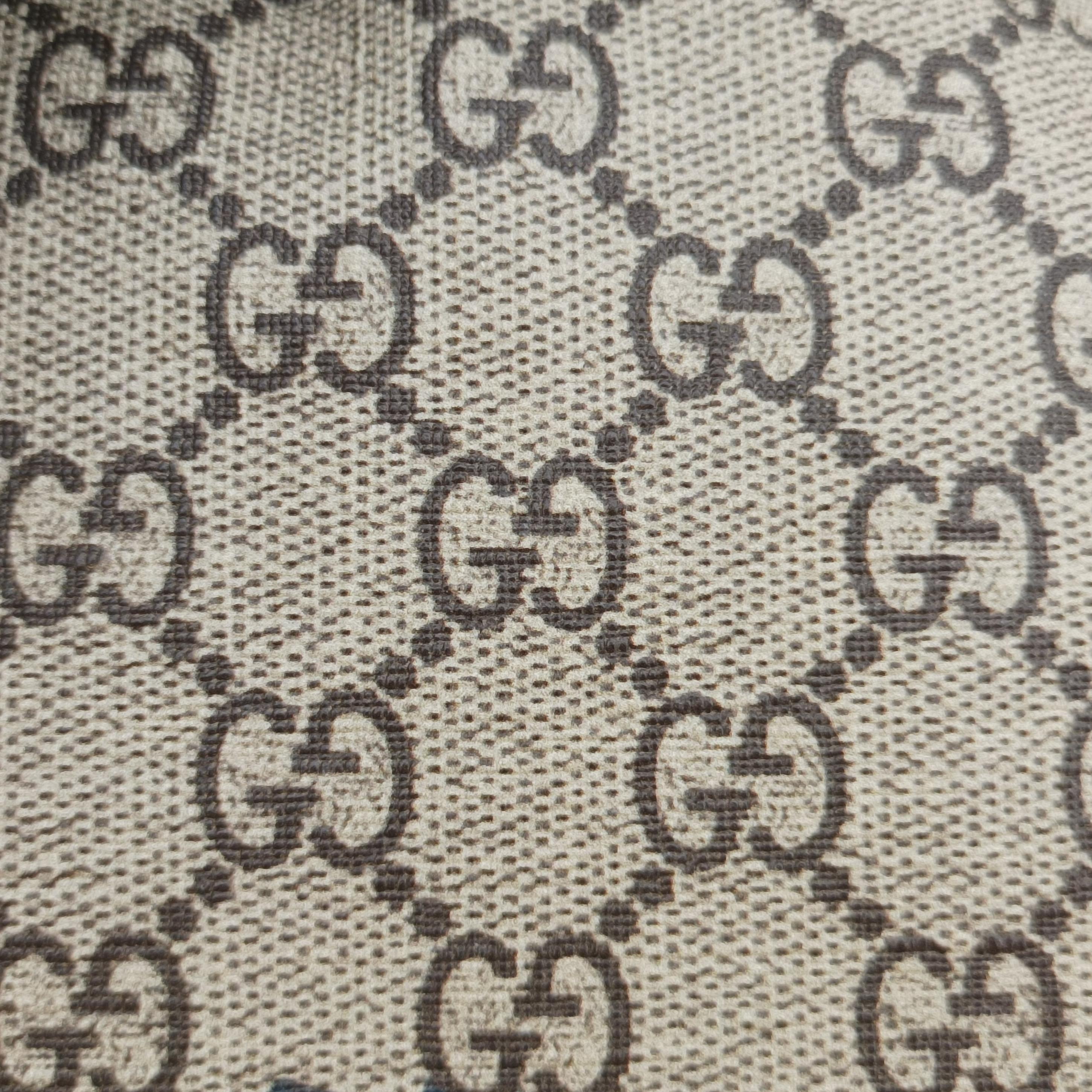 Pre-owned Gucci GG Supreme drawstring Beige×Multicolour PVC coated canvas 473872 backpack/rucksack | stylenewstar