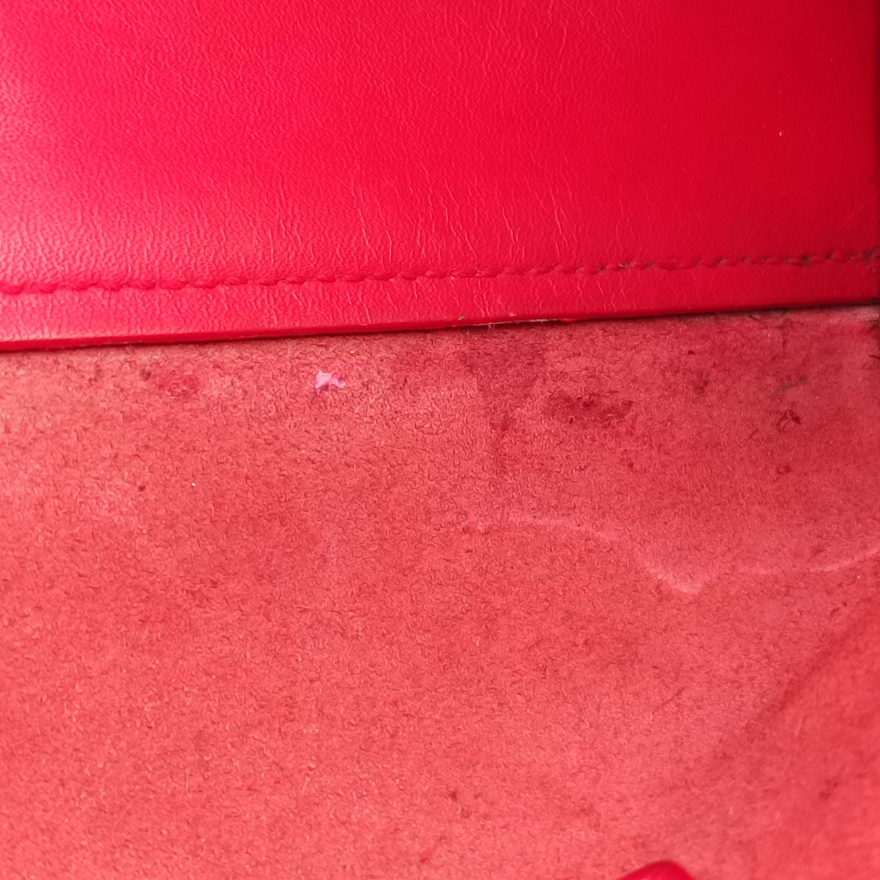 Pre-owned Yves Saint Laurent Y Ligne Petit Cabas Red Leather 311210 shoulderbag | stylenewstar
