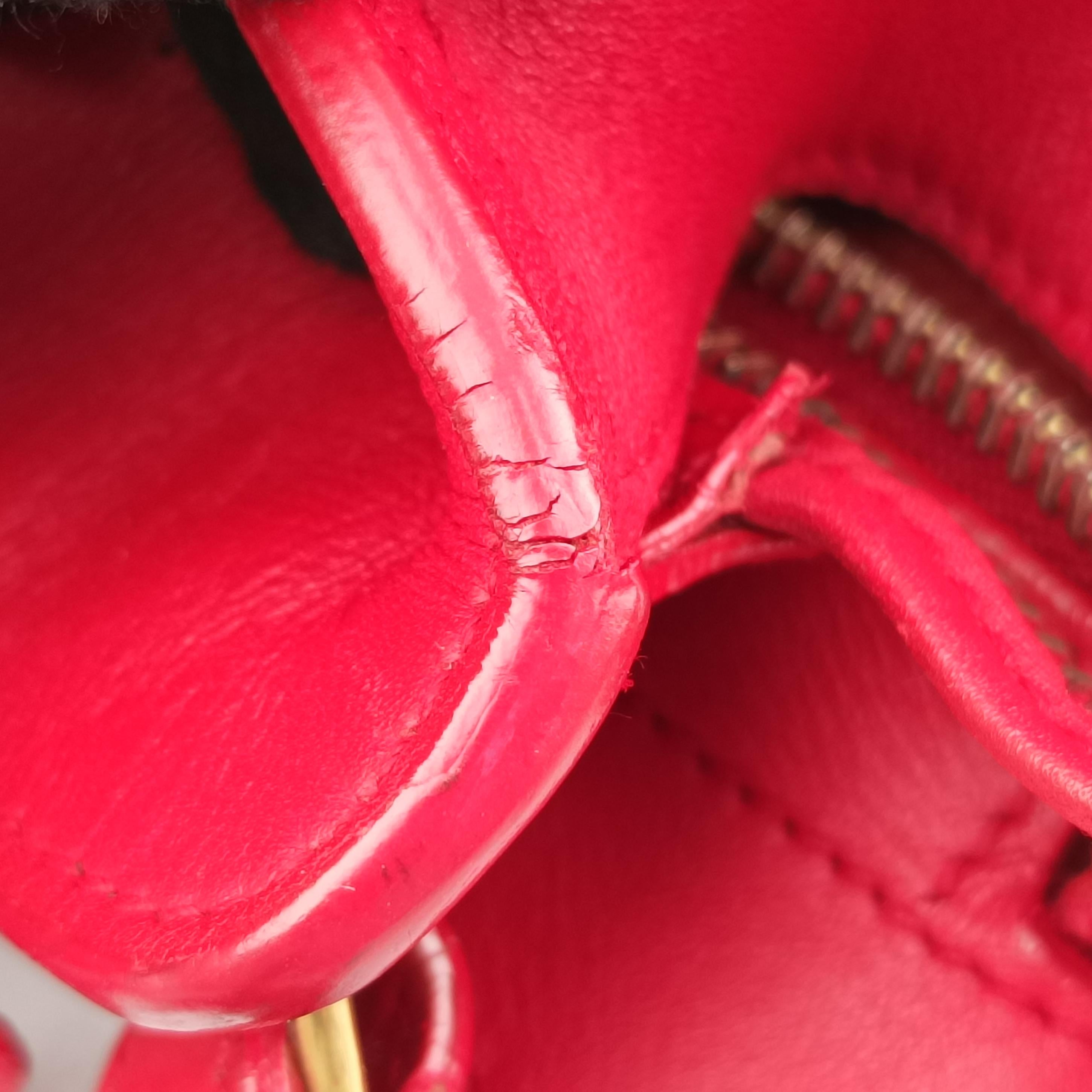 Pre-owned Yves Saint Laurent Y Ligne Petit Cabas Red Leather 311210 shoulderbag | stylenewstar