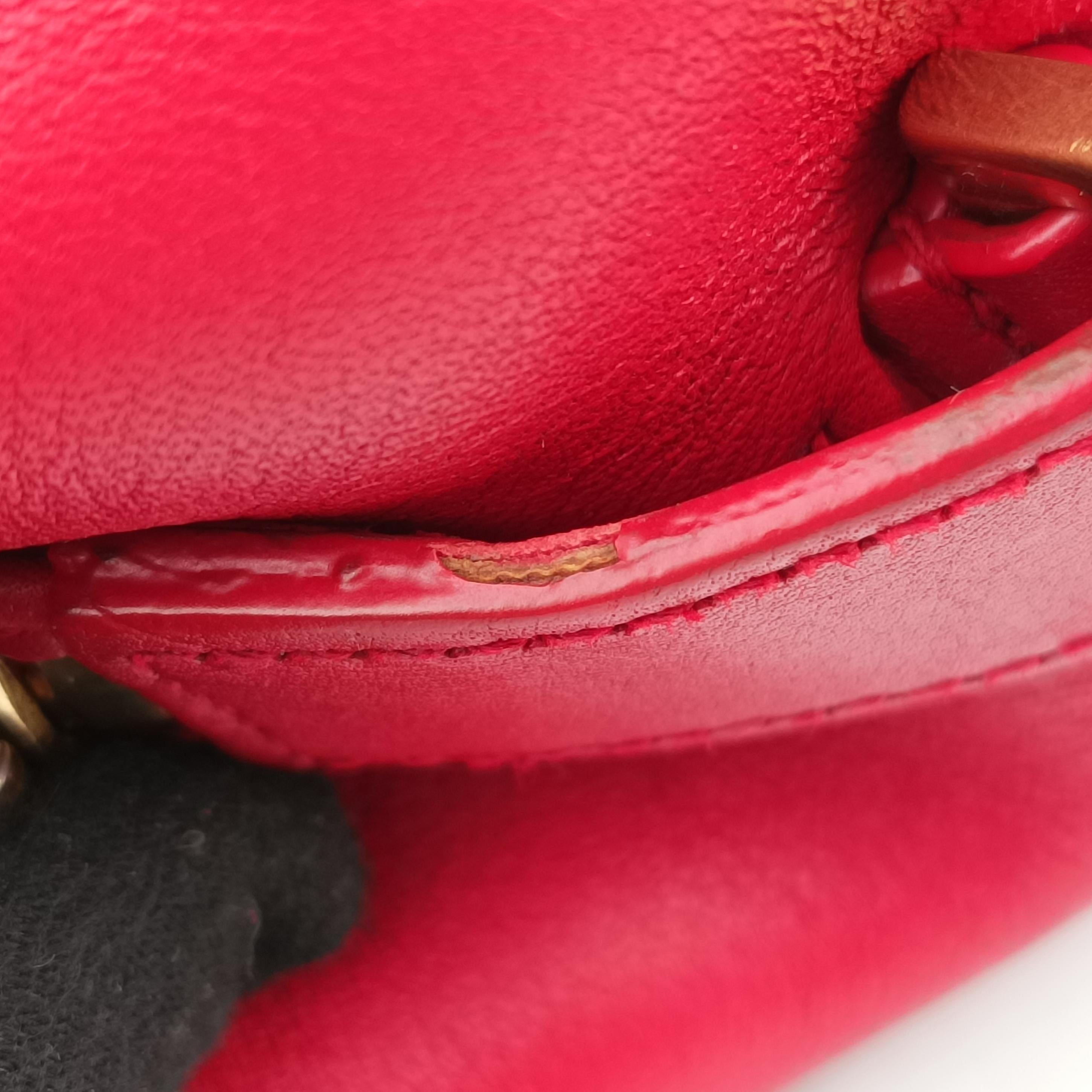 Pre-owned Yves Saint Laurent Y Ligne Petit Cabas Red Leather 311210 shoulderbag | stylenewstar