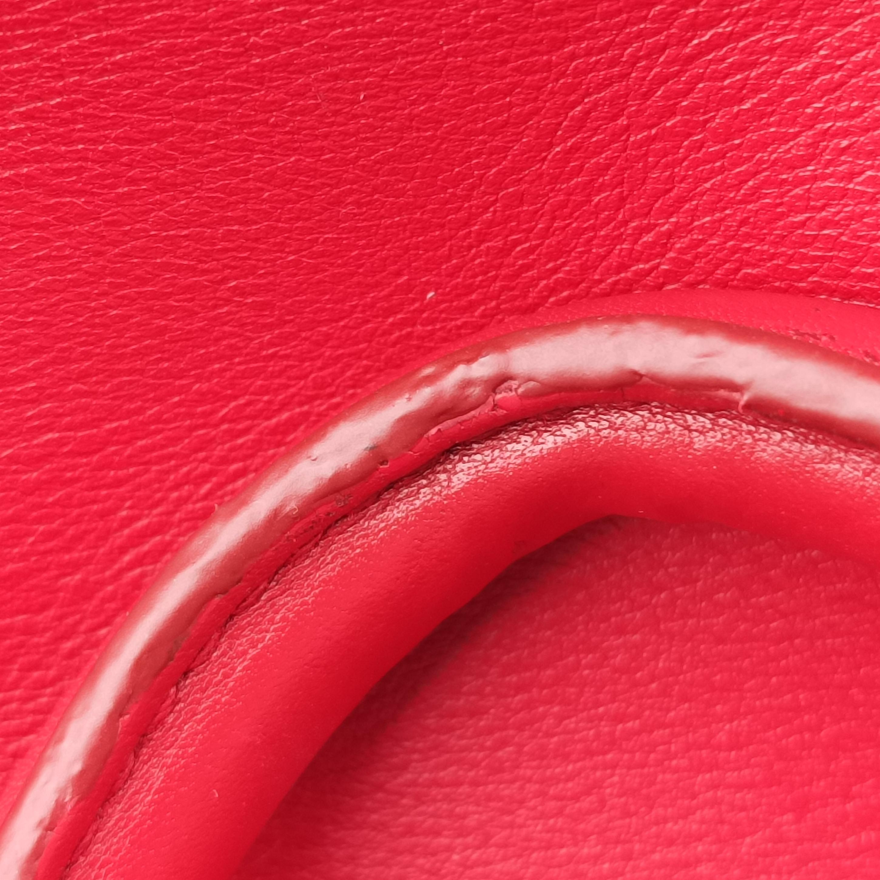 Pre-owned Yves Saint Laurent Y Ligne Petit Cabas Red Leather 311210 shoulderbag | stylenewstar