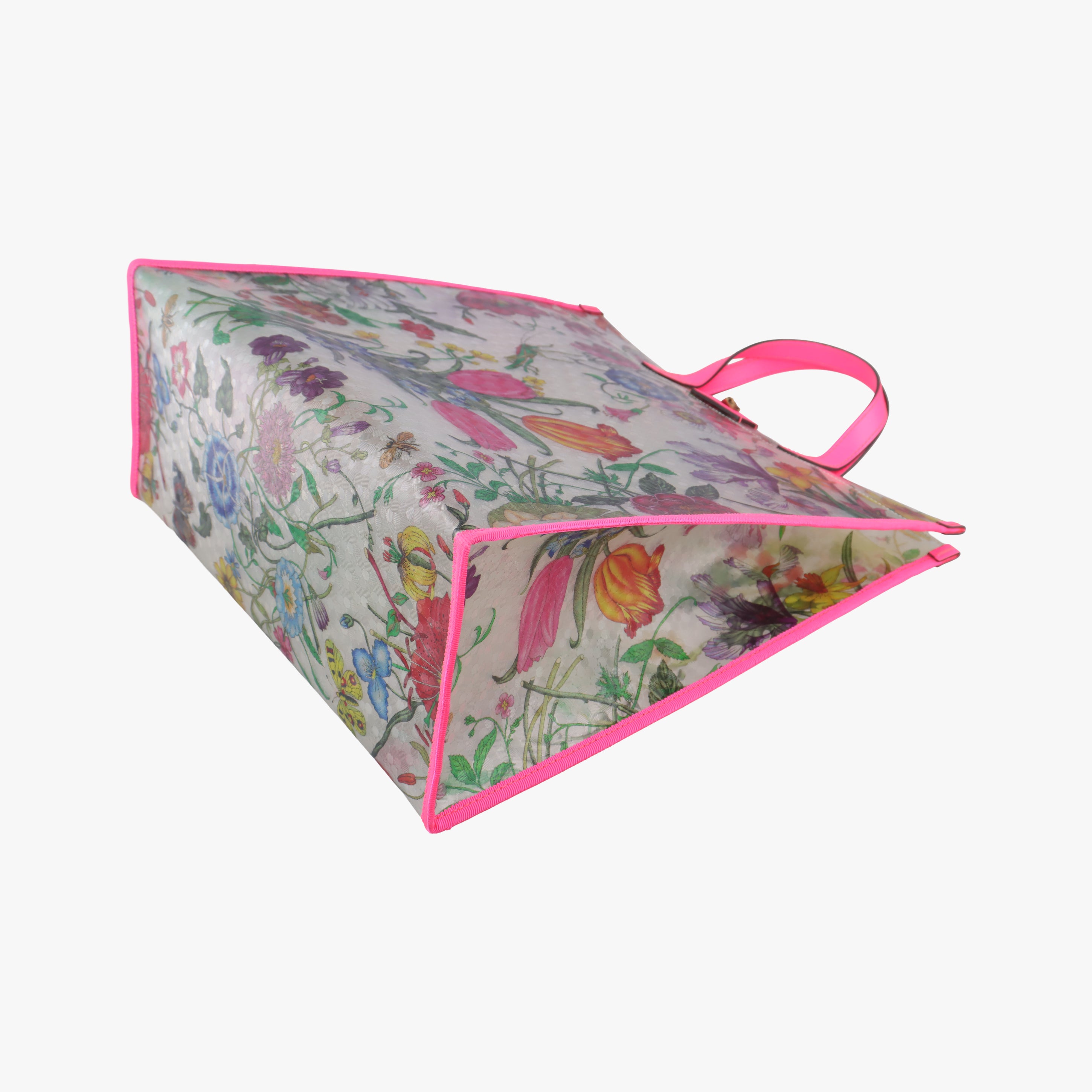 Secondhand Gucci Flora Print Multicolour PVC coated canvas 548713 handbag | stylenewstar